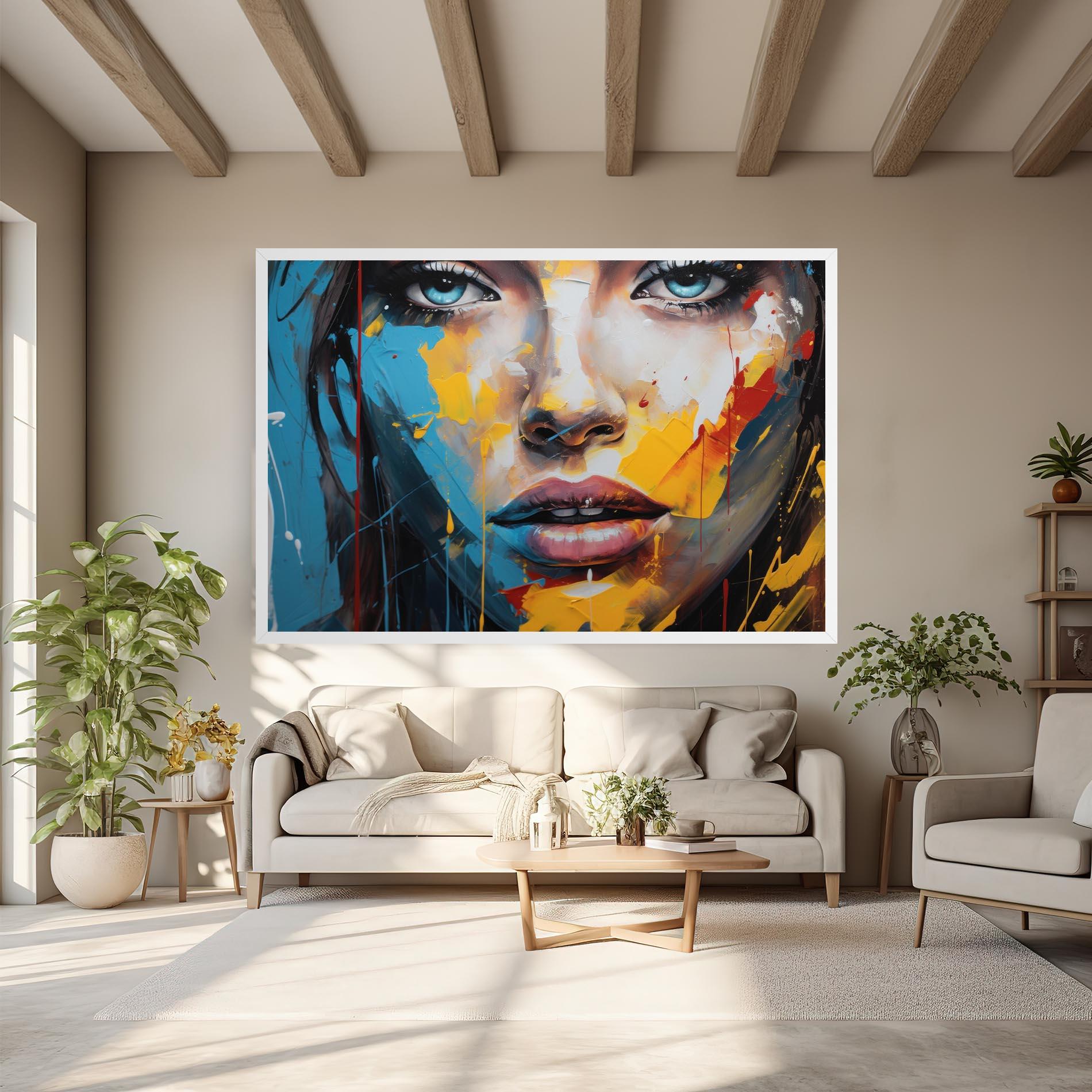 Tablou Canvas Woman Abstract Lips mockup 6