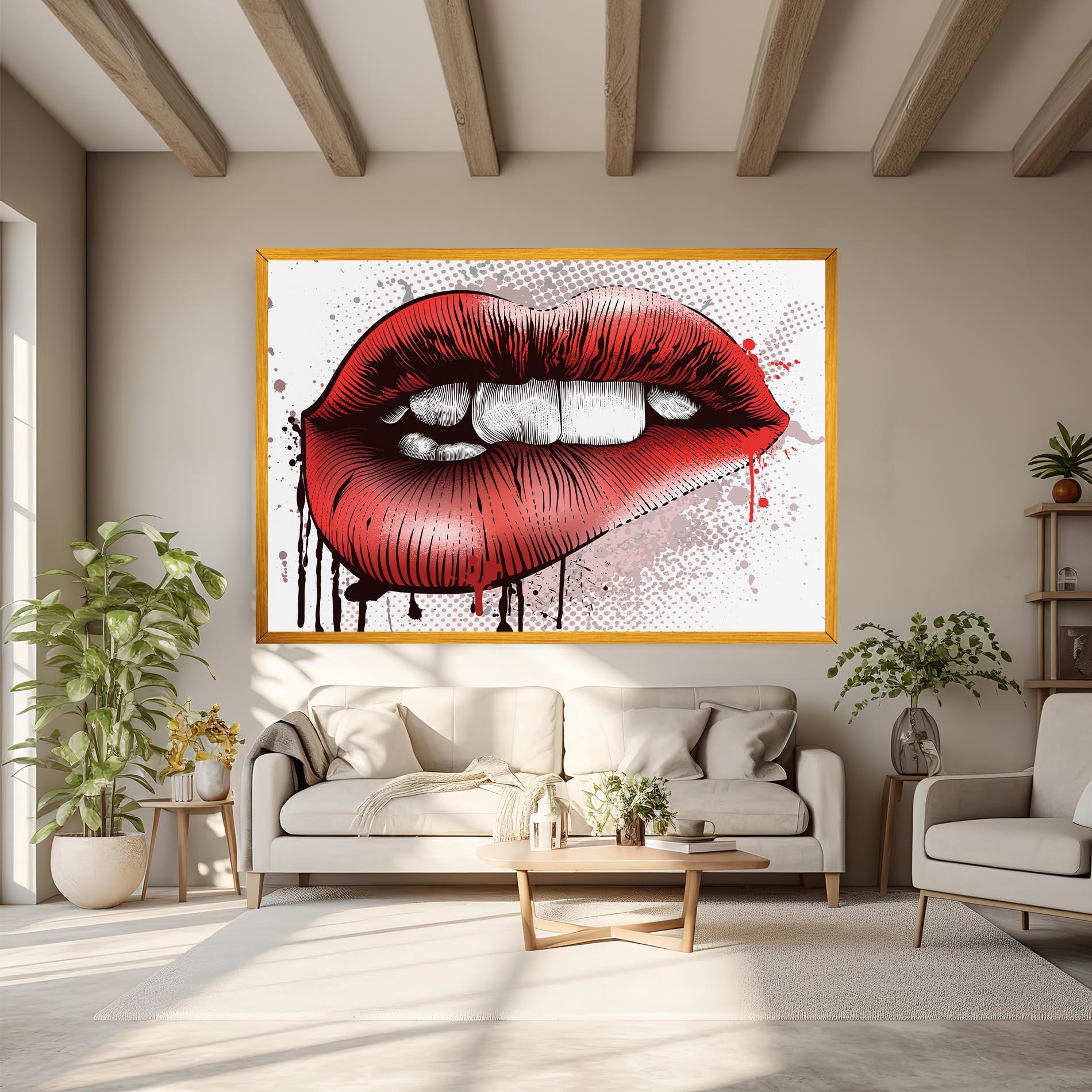 Tablou Canvas Lips Pop Artistic mockup 6