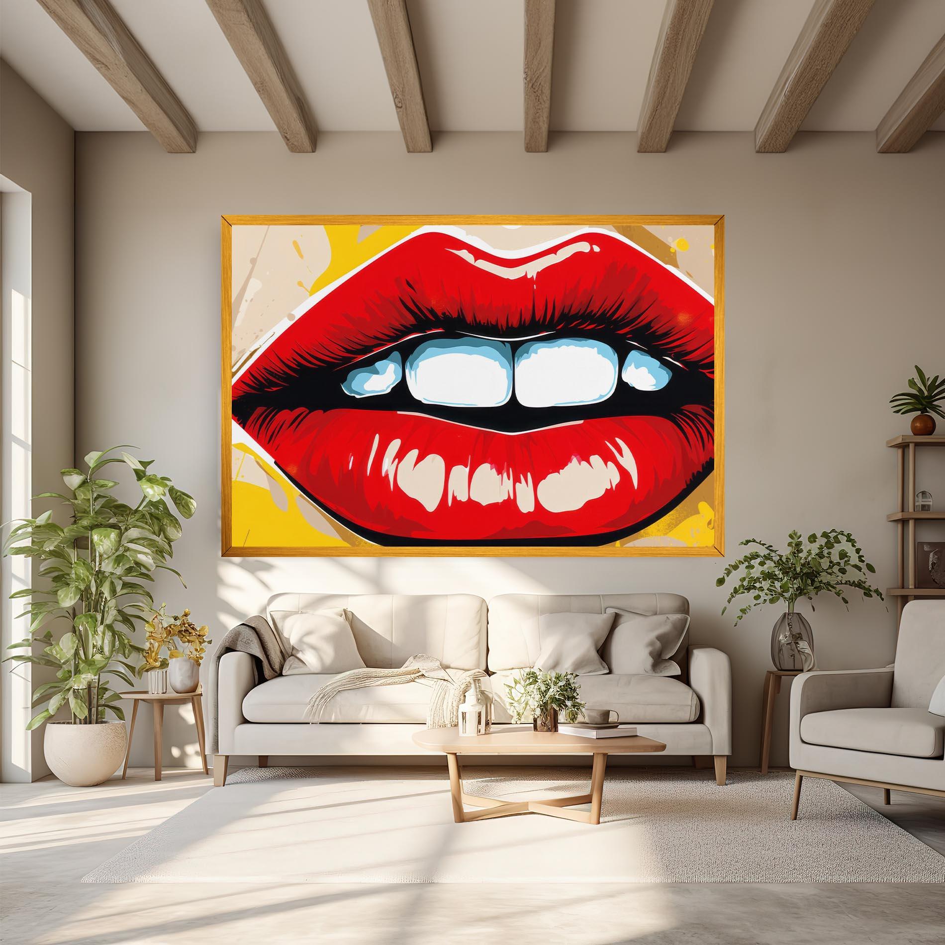 Tablou Canvas Pop Lips mockup 6