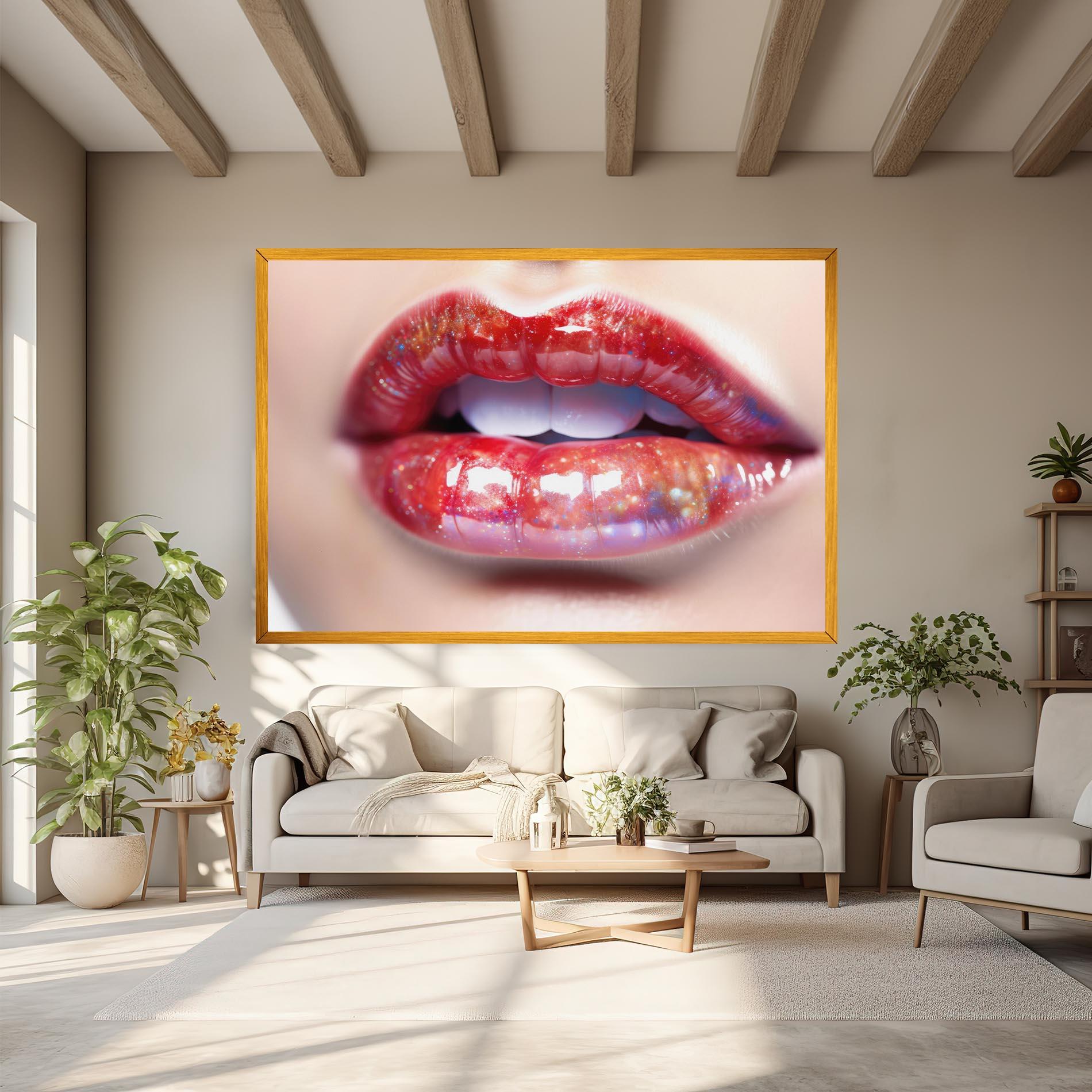 Tablou Canvas Red Pretty Lips mockup 6
