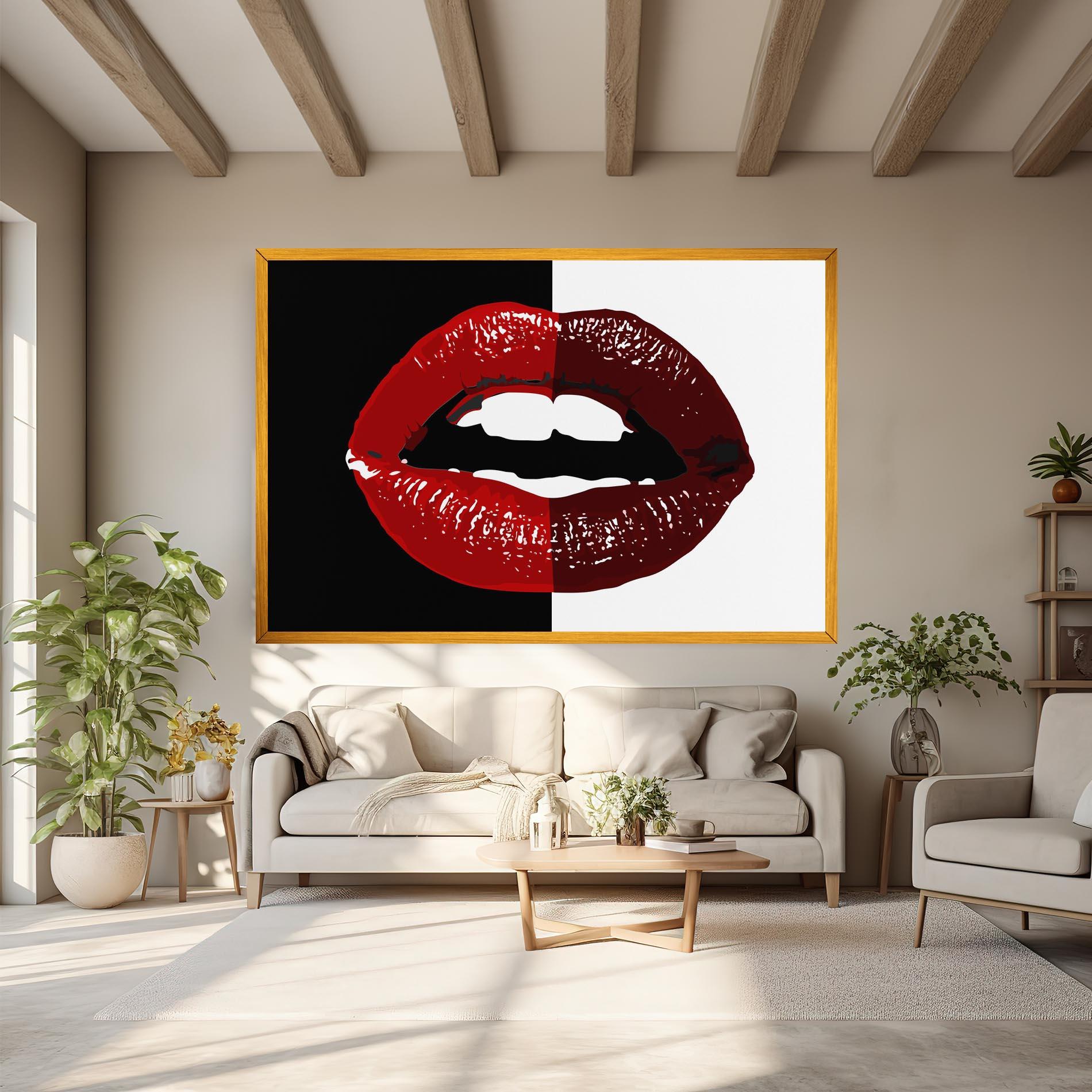 Tablou Canvas Red Shade Lips mockup 6