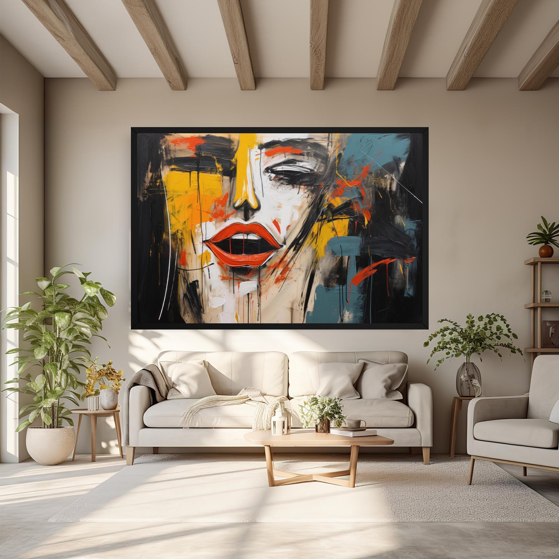 Tablou Canvas Abstract Woman Lips mockup 6