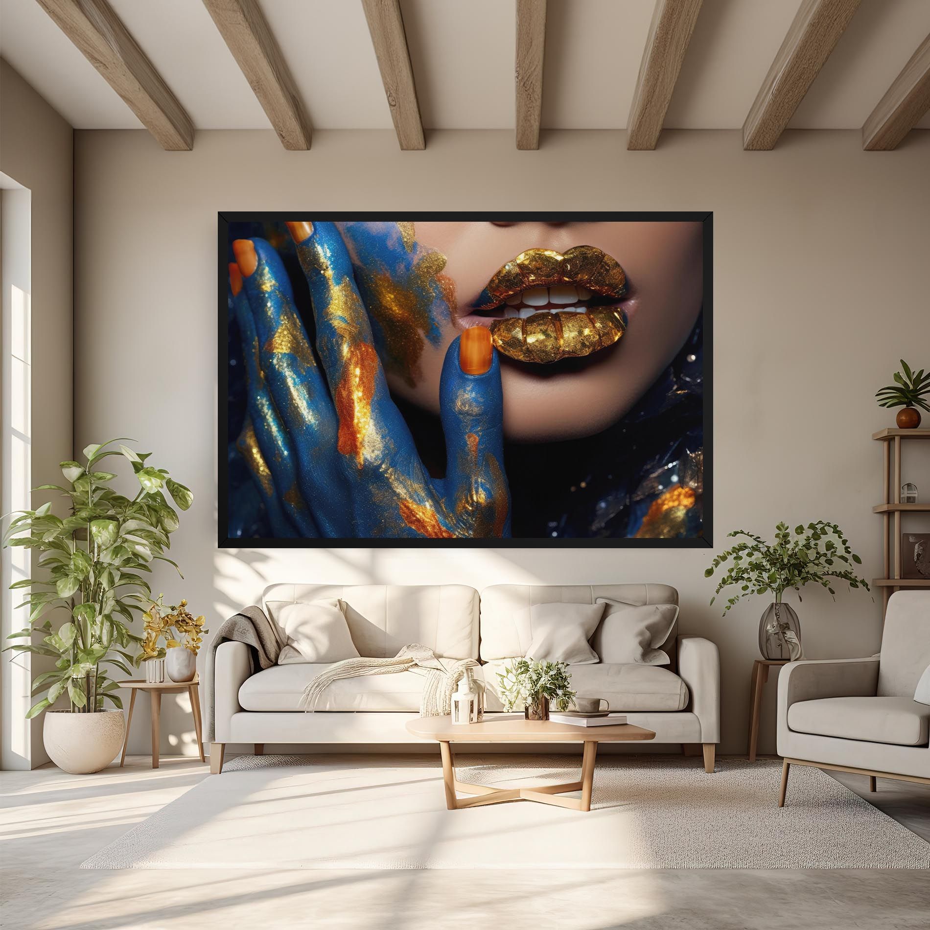 Blue Hand Lips mockup 6