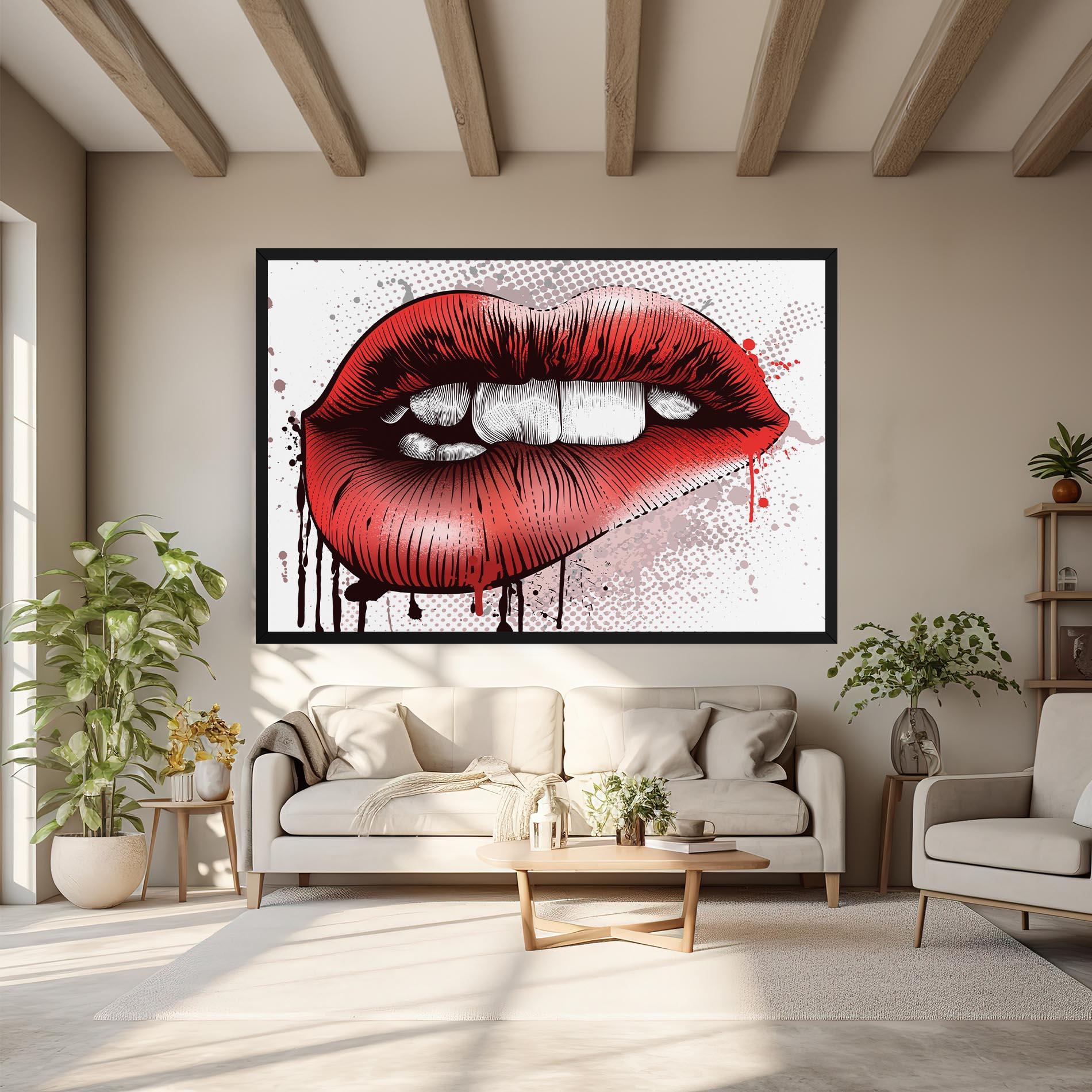 Tablou Canvas Lips Pop Artistic mockup 6