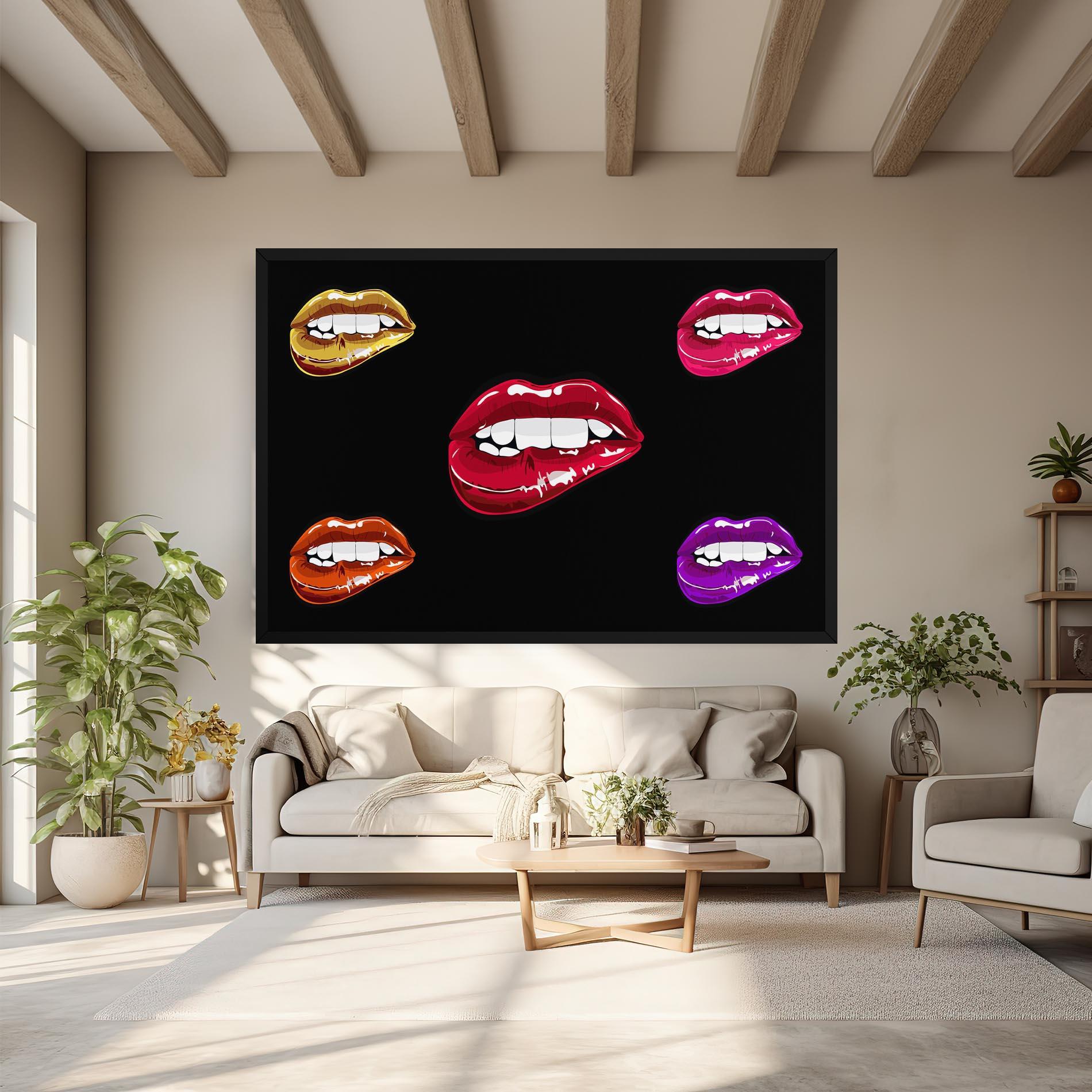 Tablou Canvas Mix Color Lips mockup 6