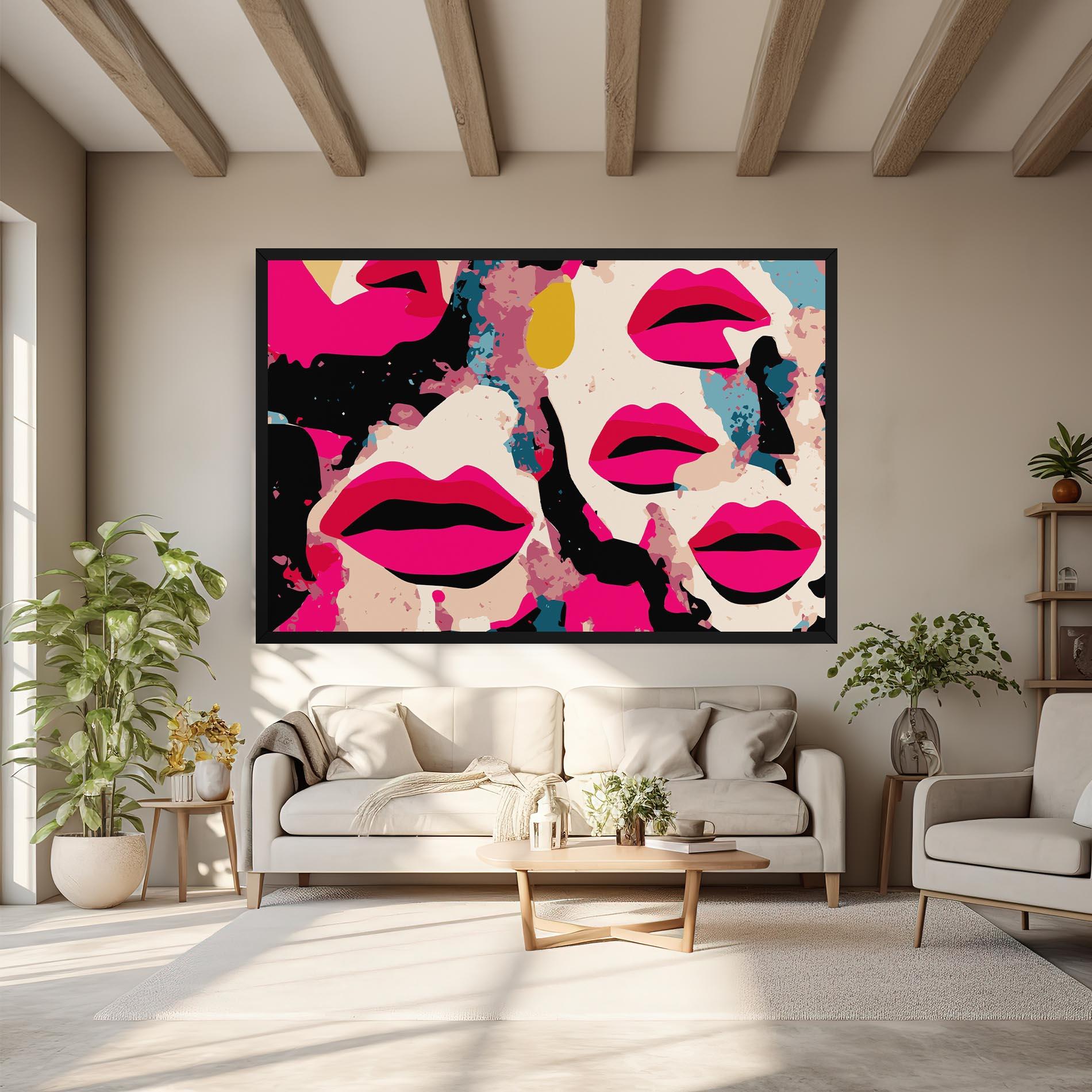 Tablou Canvas Pink Lips mockup 6