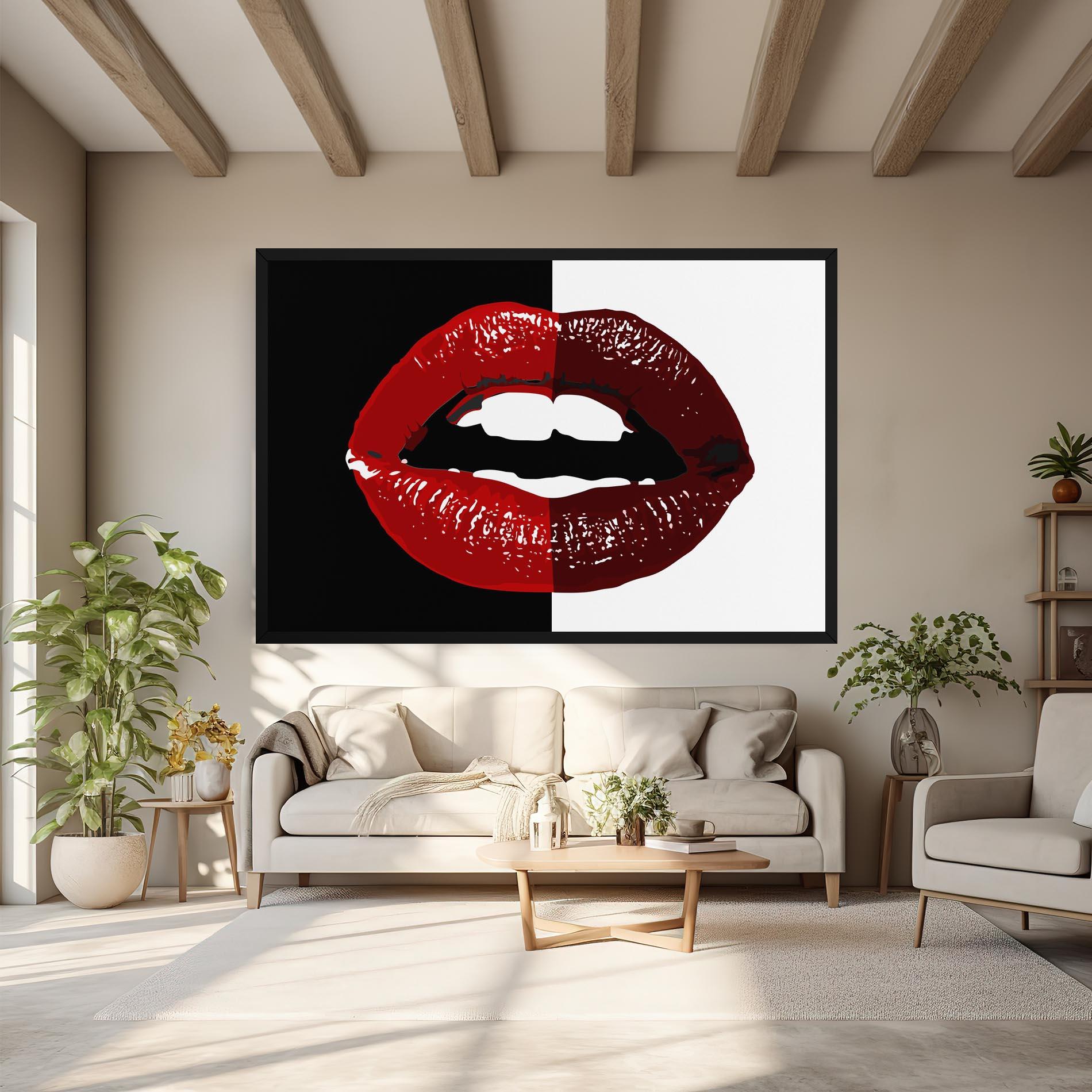 Tablou Canvas Red Shade Lips mockup 6