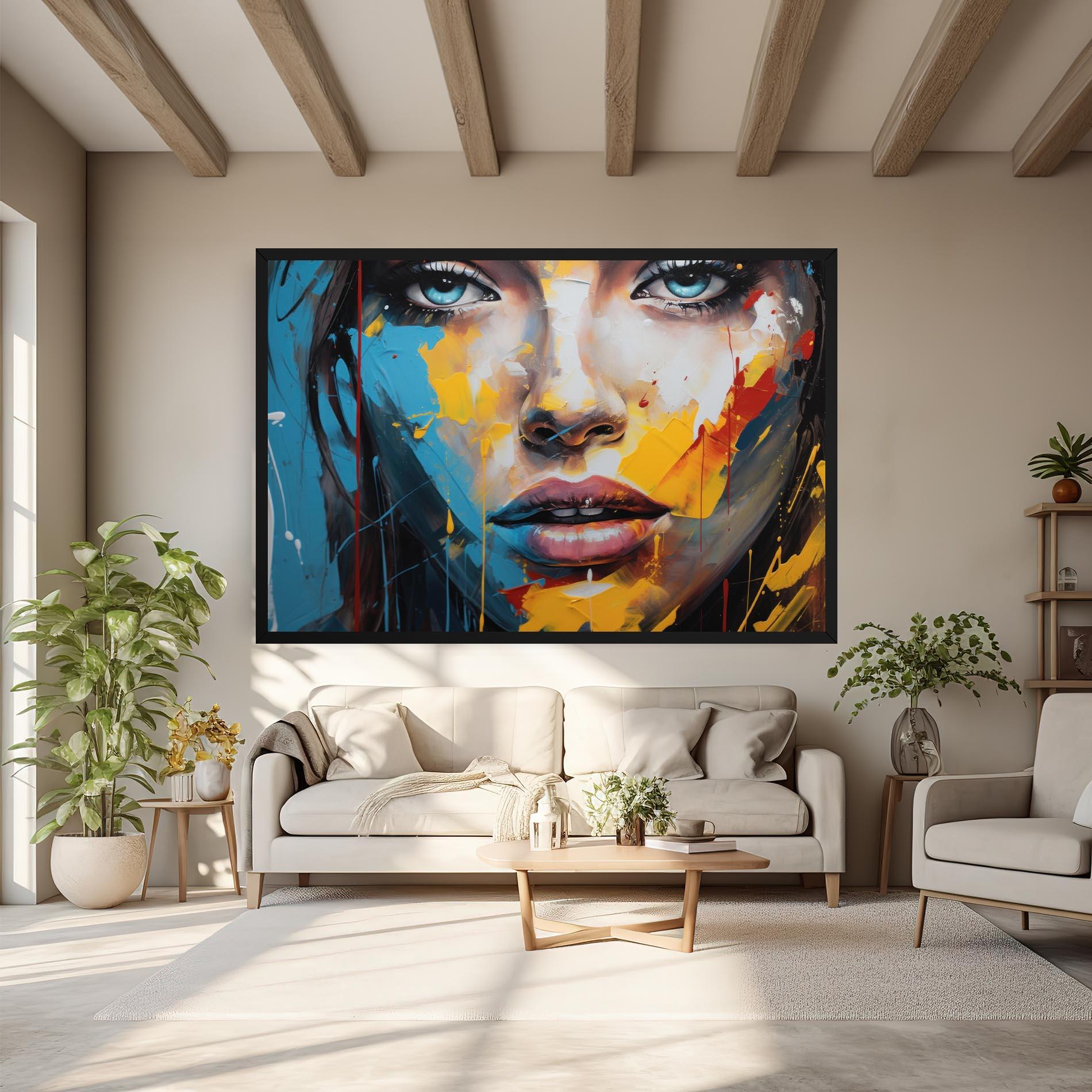 Tablou Canvas Woman Abstract Lips mockup 6