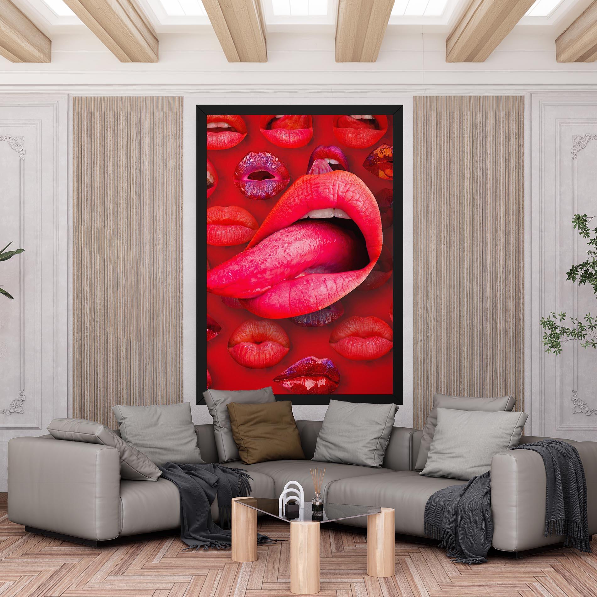 Tablou Canvas Big Tongue Collage mockup 6