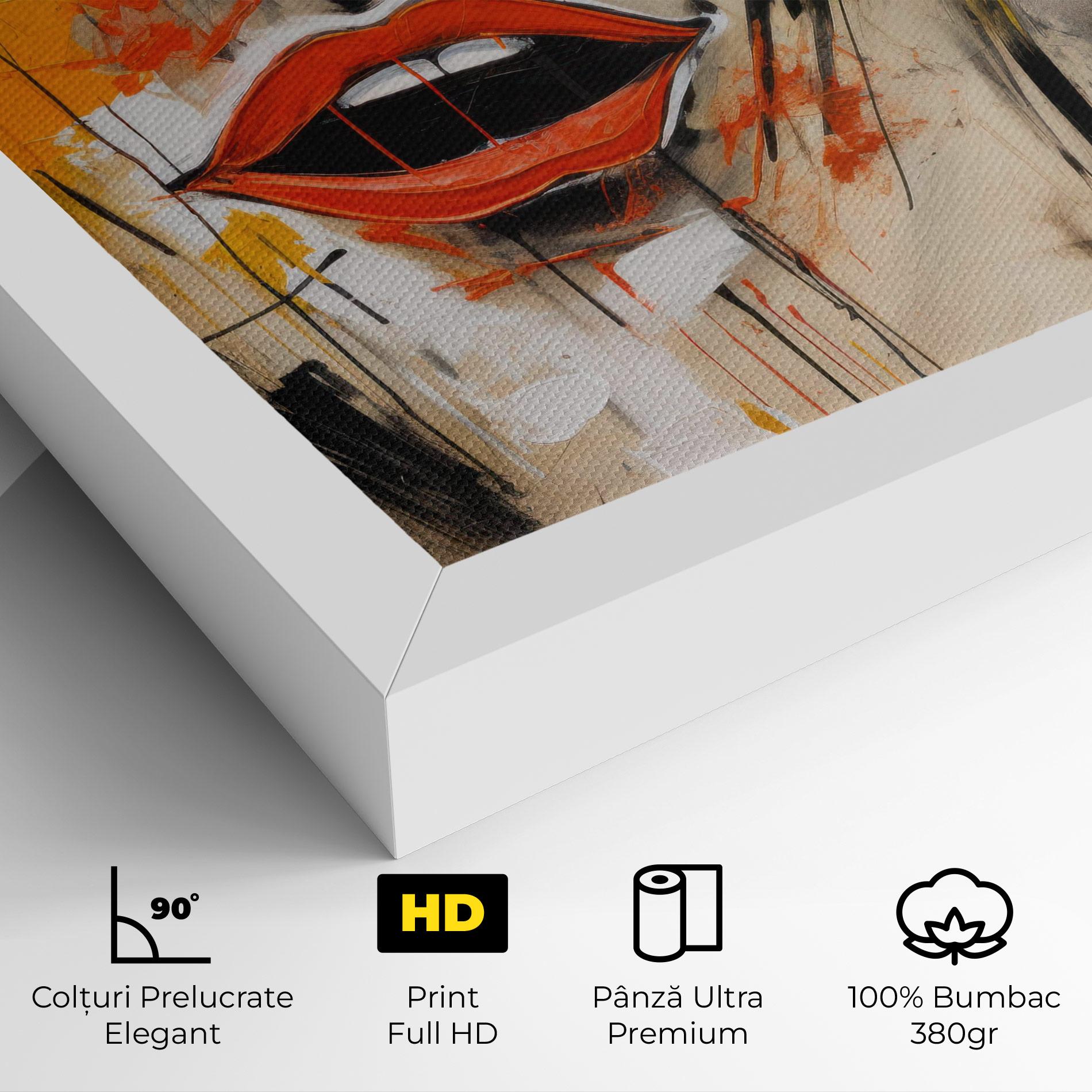 Tablou Canvas Abstract Woman Lips mockup 4