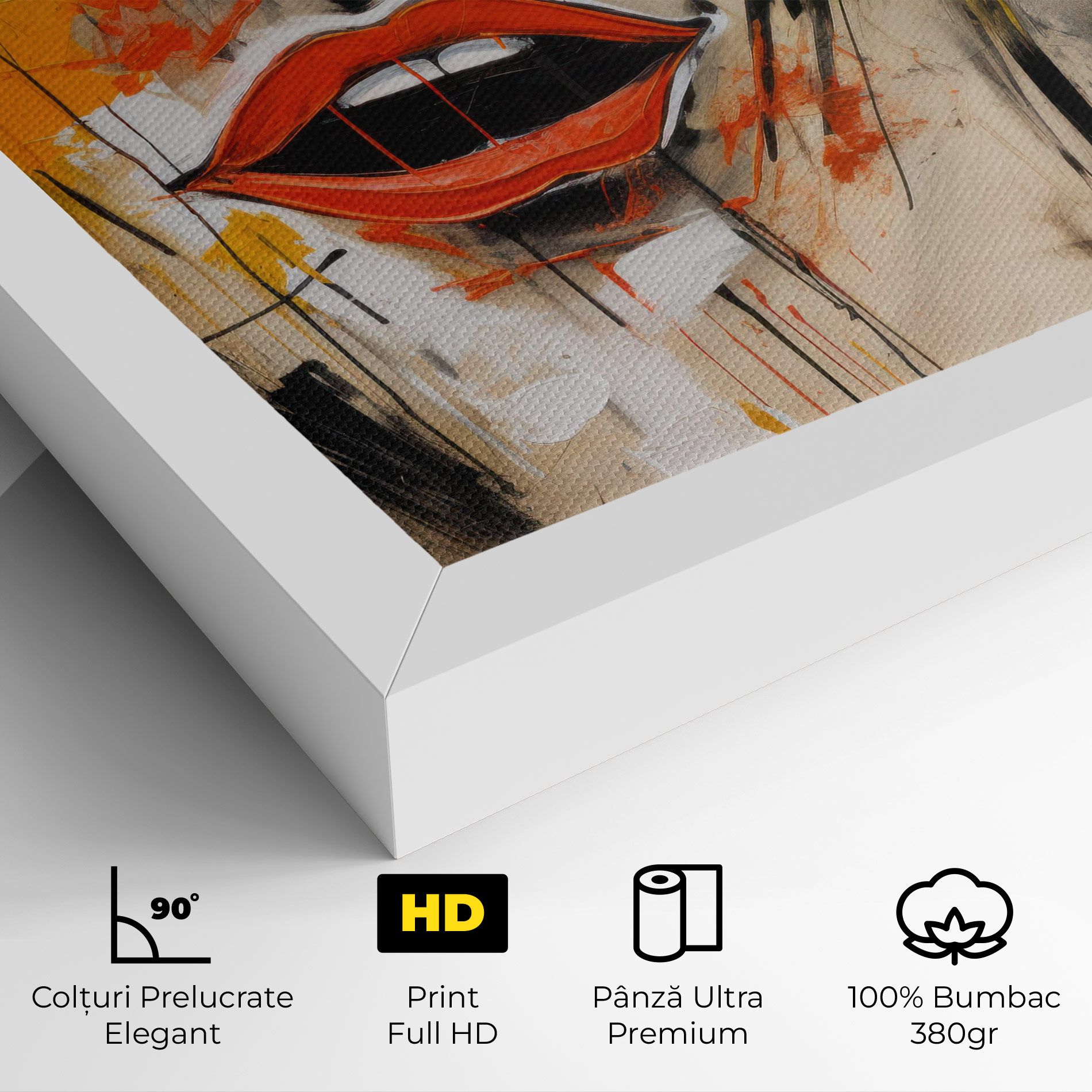 Abstract Woman Lips mockup 4