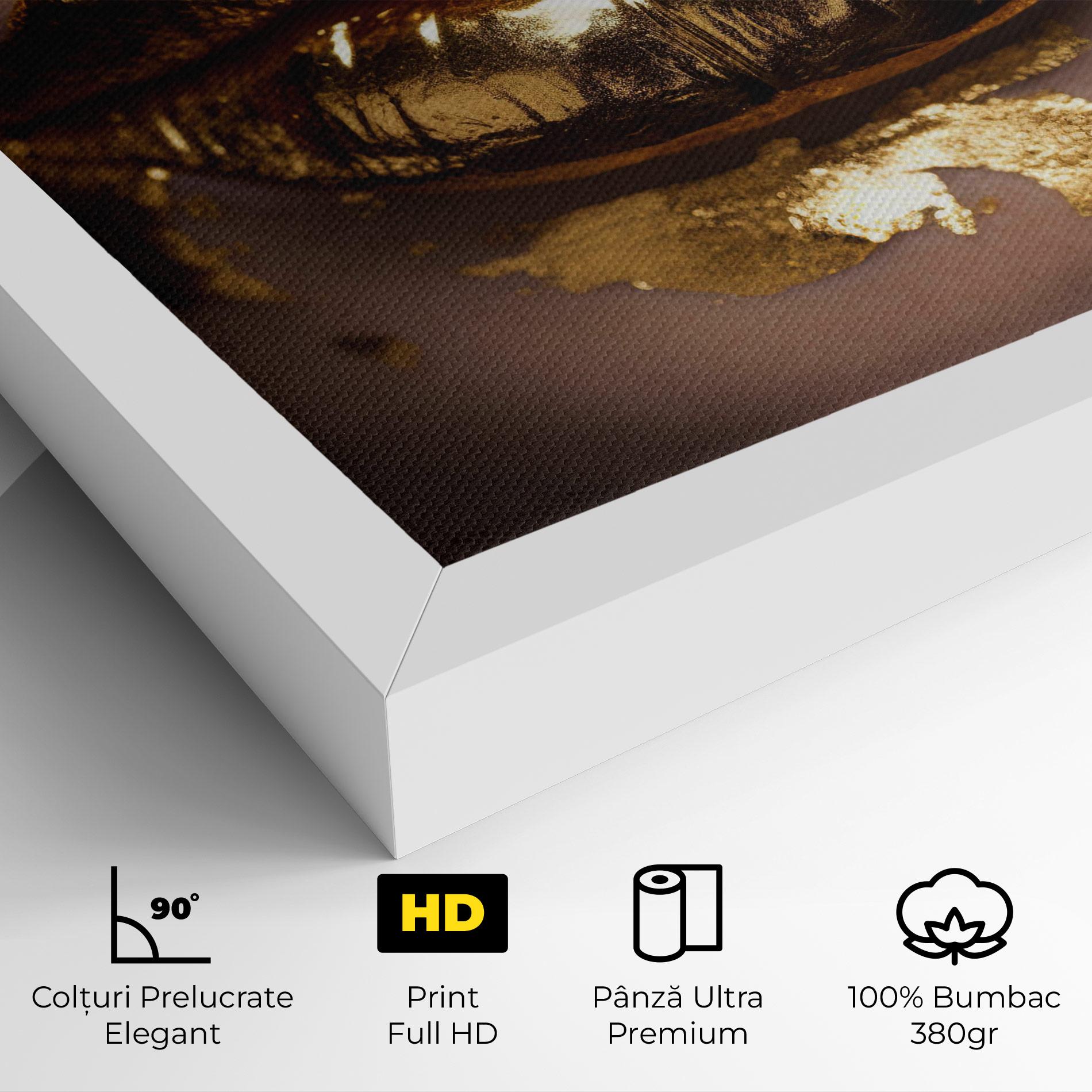 Tablou Canvas Close Gold Lips mockup 4