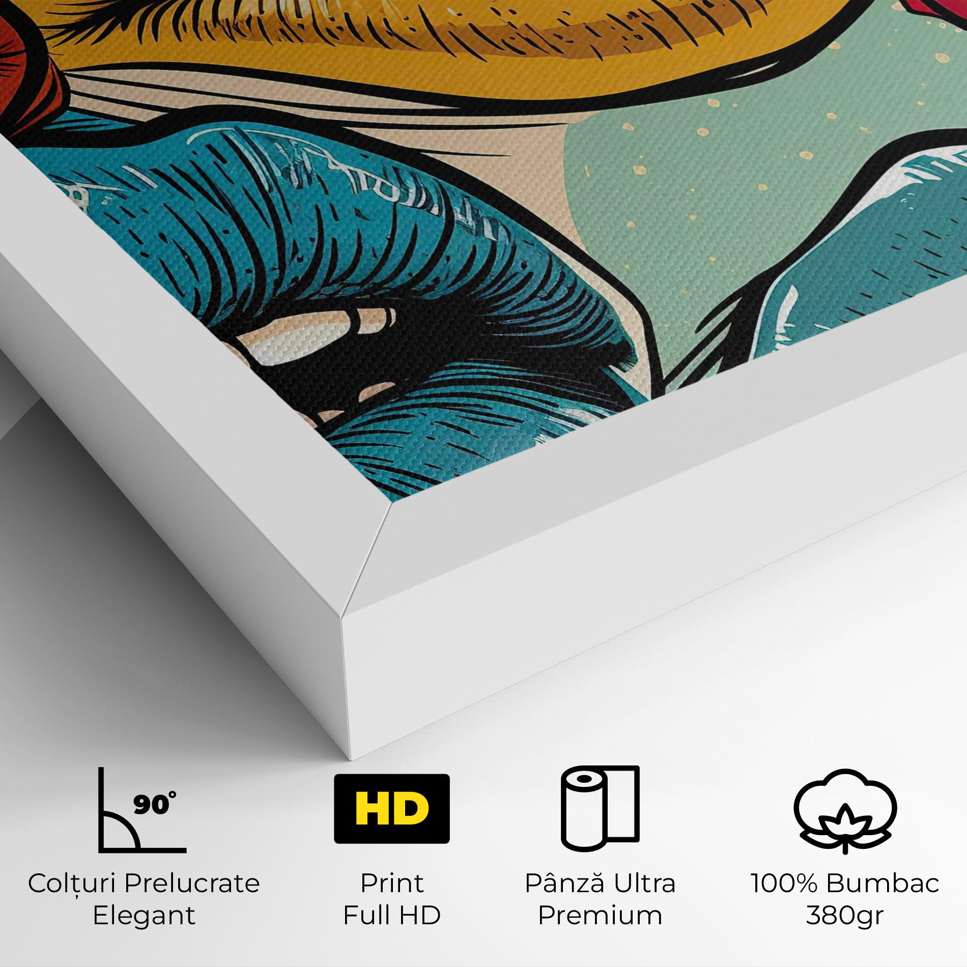 Tablou Canvas Comic Book Color Lips mockup 4