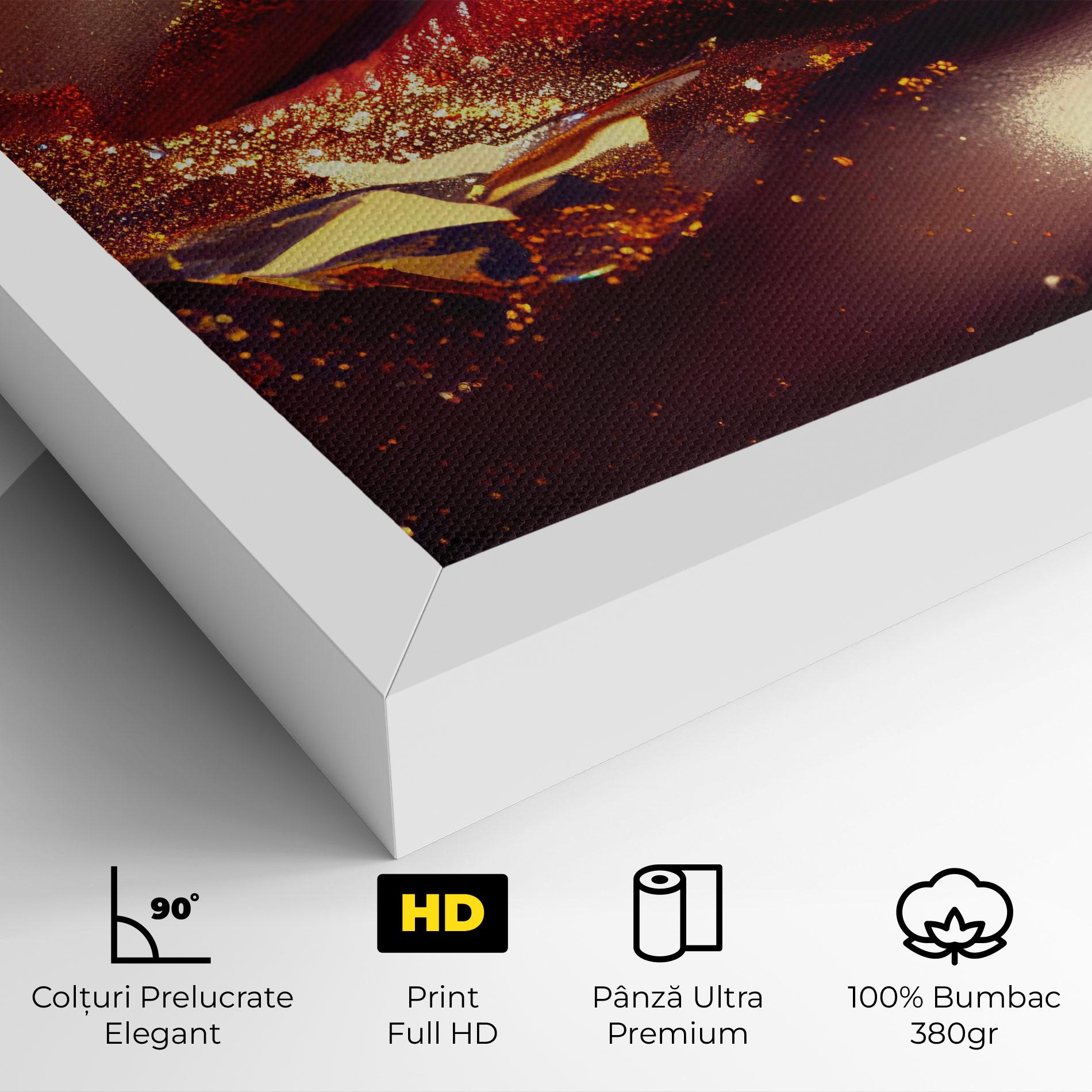 Tablou Canvas Gold Glitter Lips mockup 4