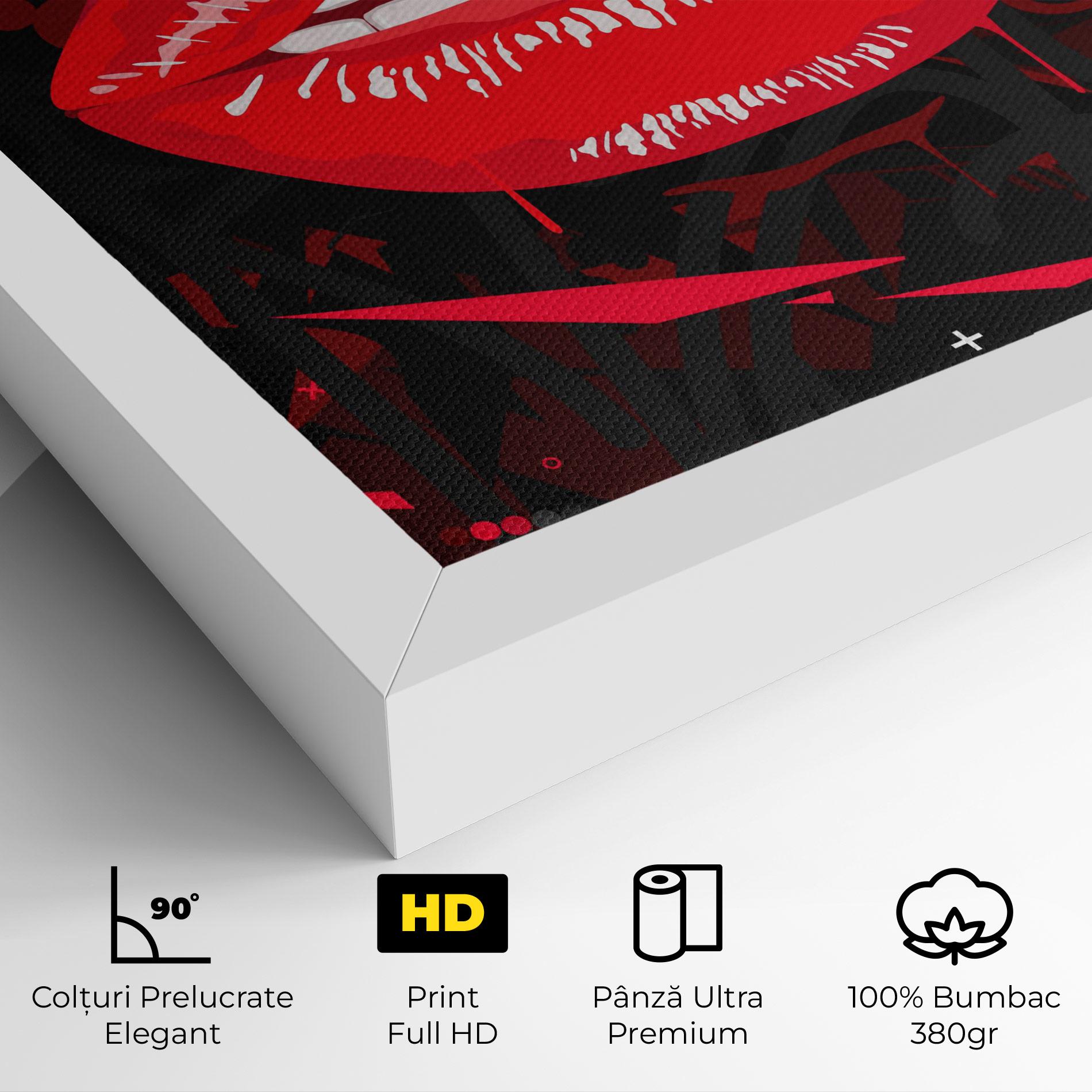 Tablou Canvas Graff Lips mockup 4