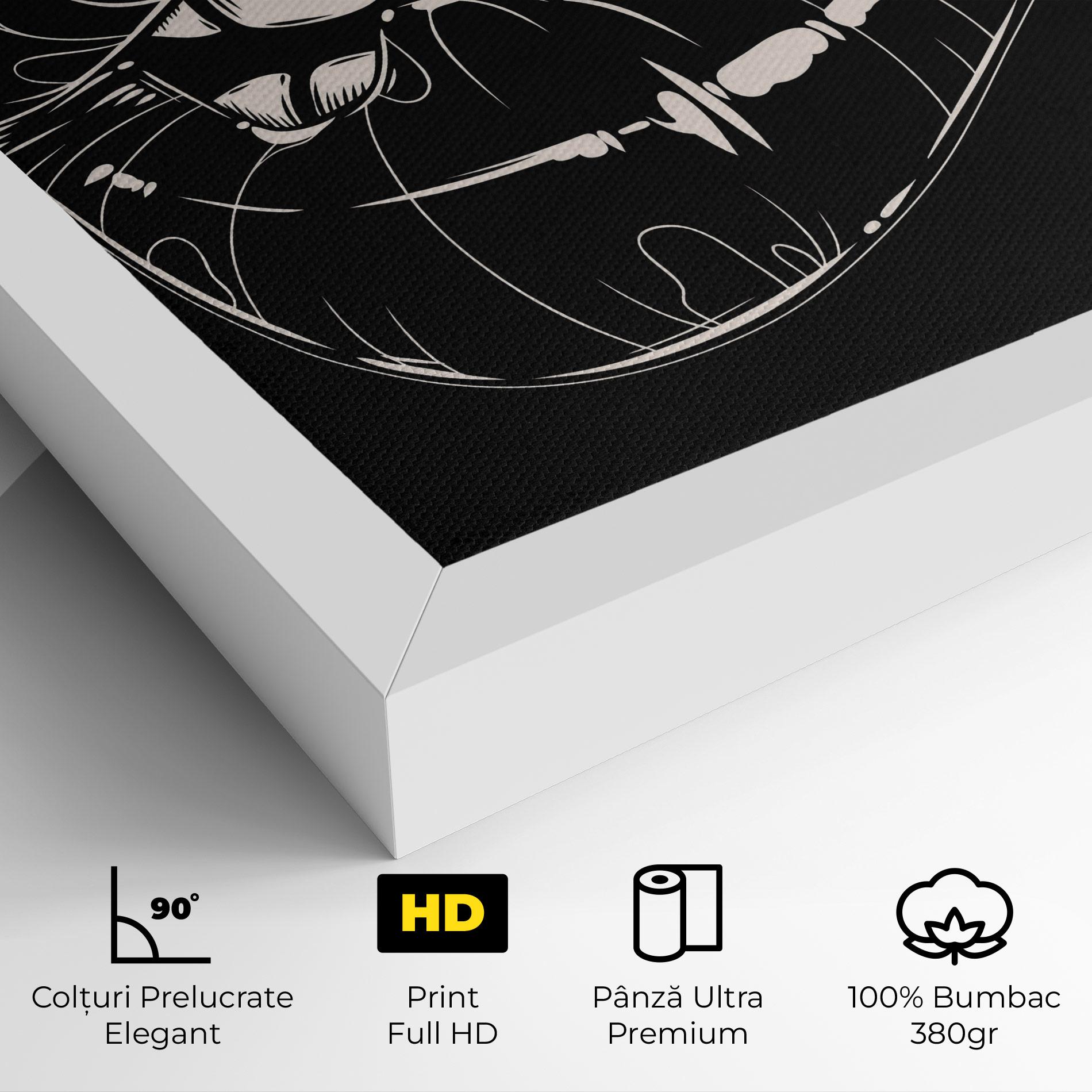 Tablou Canvas Juicy Lips On Black mockup 4