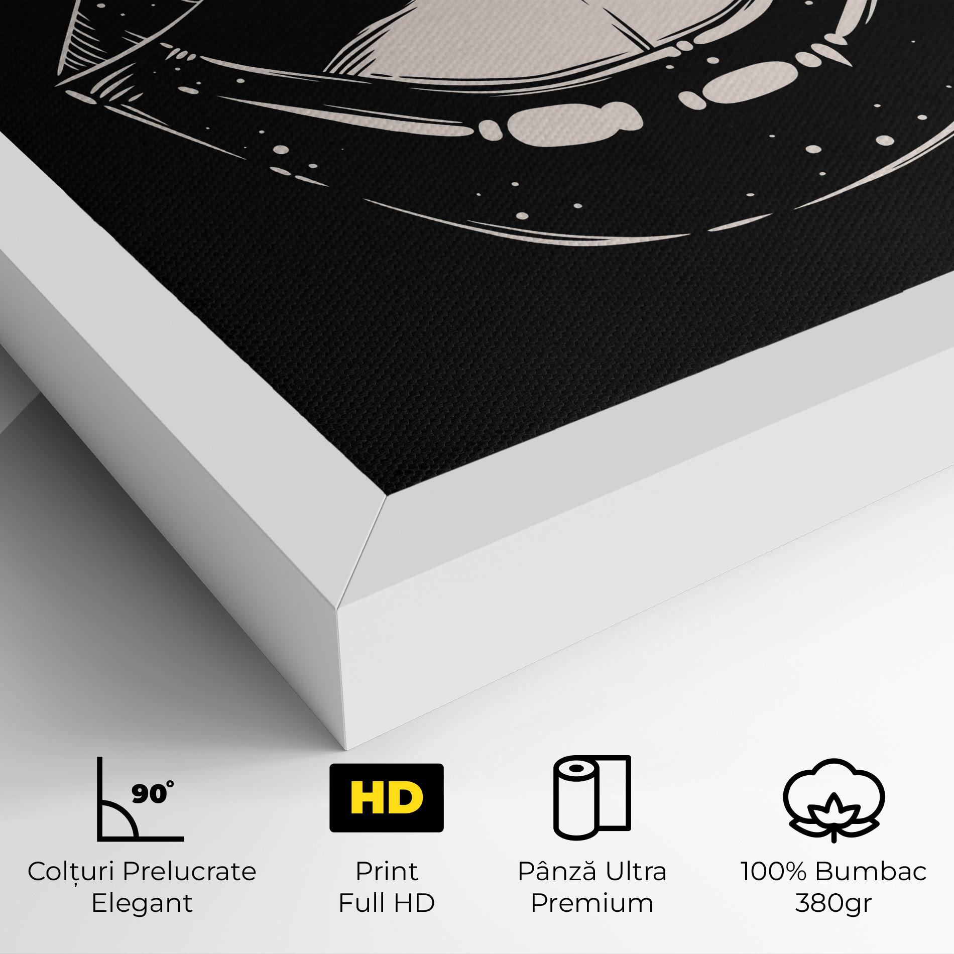 Tablou Canvas Lips On Black mockup 4