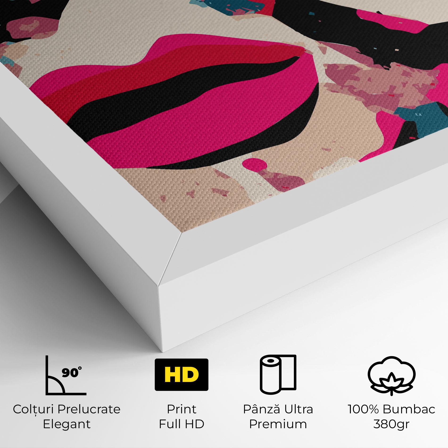 Tablou Canvas Pink Lips mockup 4
