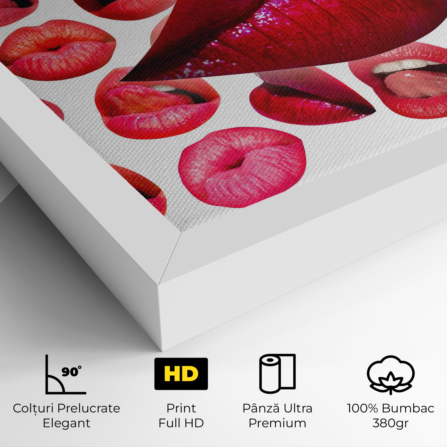 Tablou Canvas Red Lip Female mockup 4