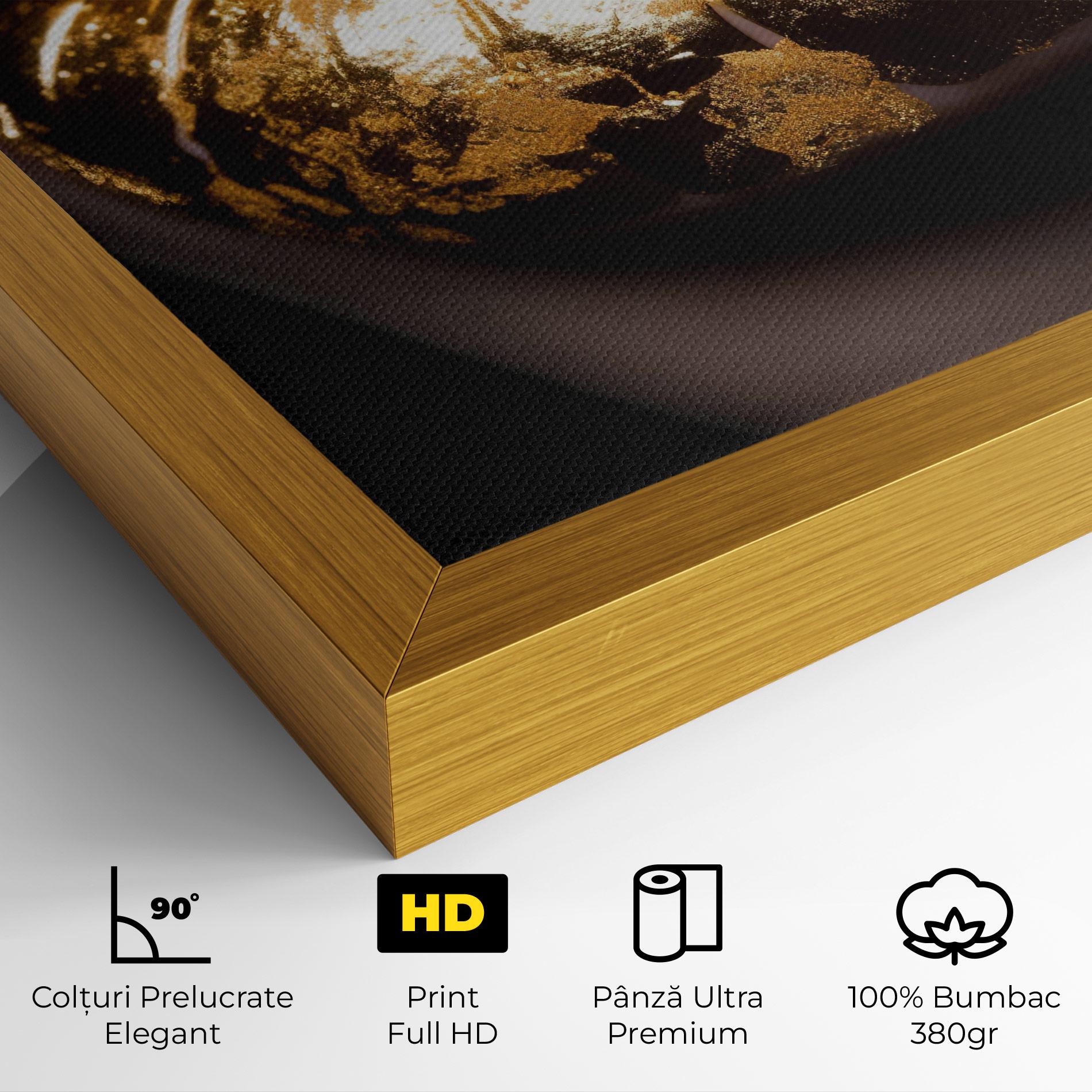 Tablou Canvas Big Gold Lips mockup 4