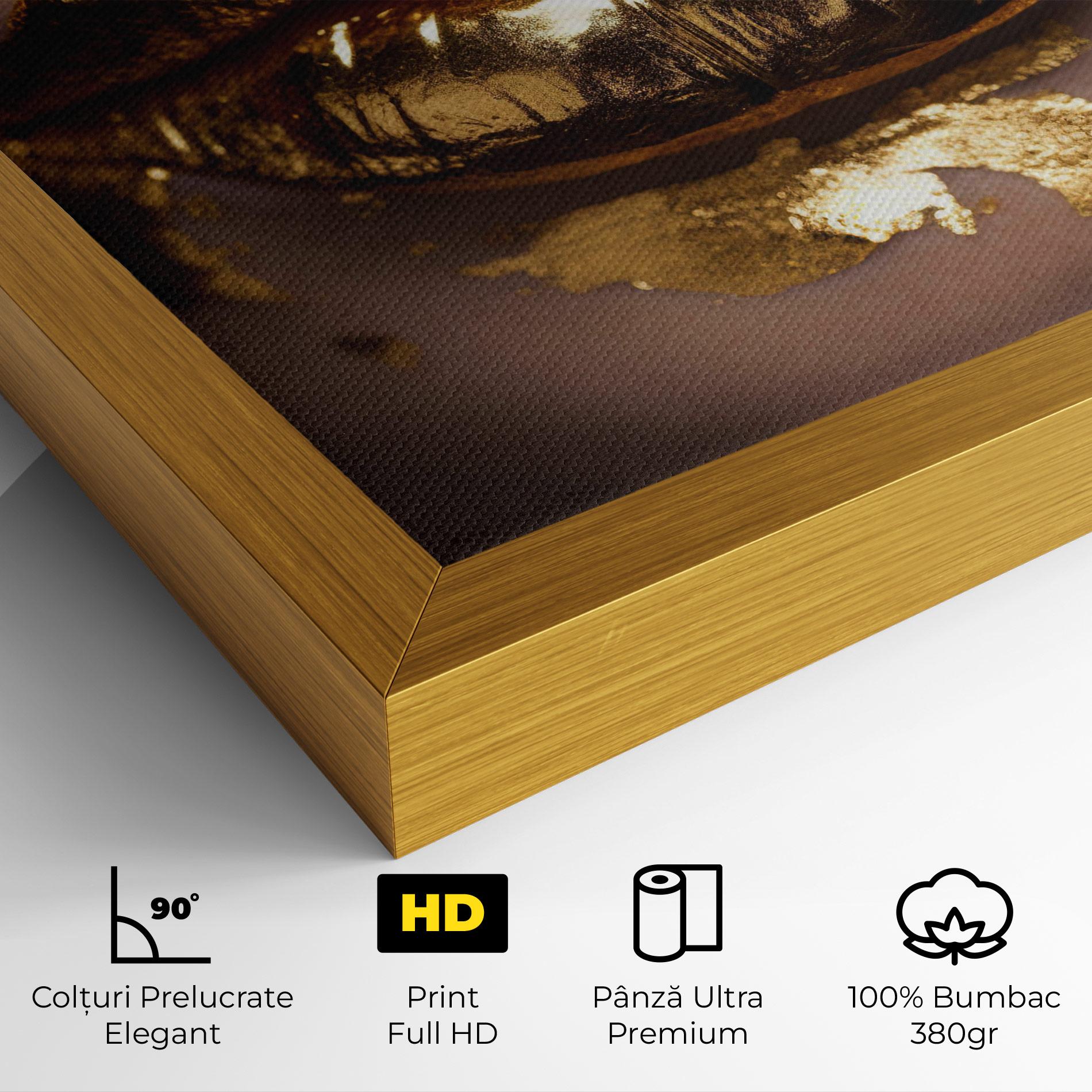 Tablou Canvas Close Gold Lips mockup 4