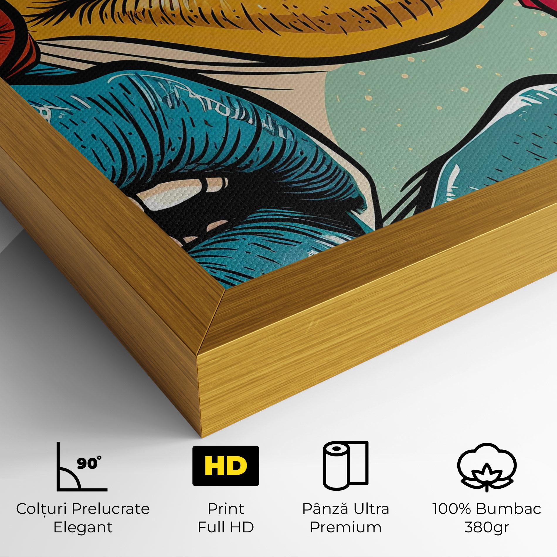 Tablou Canvas Comic Book Color Lips mockup 4