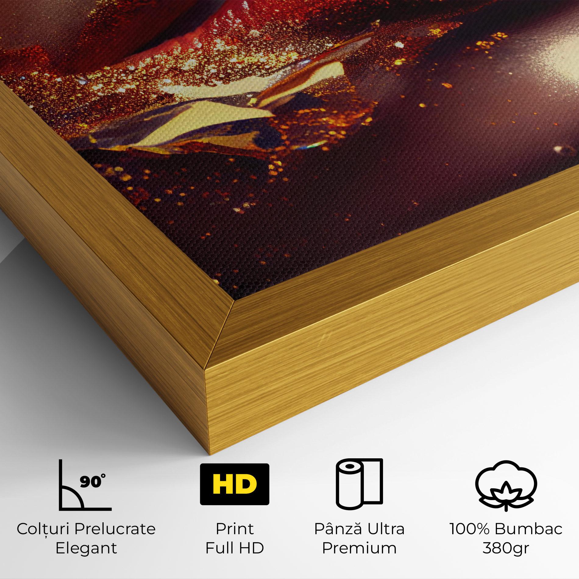 Tablou Canvas Gold Glitter Lips mockup 4