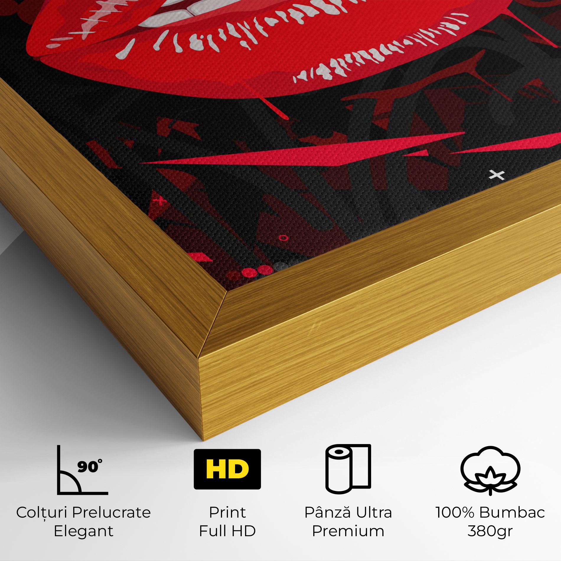 Tablou Canvas Graff Lips mockup 4