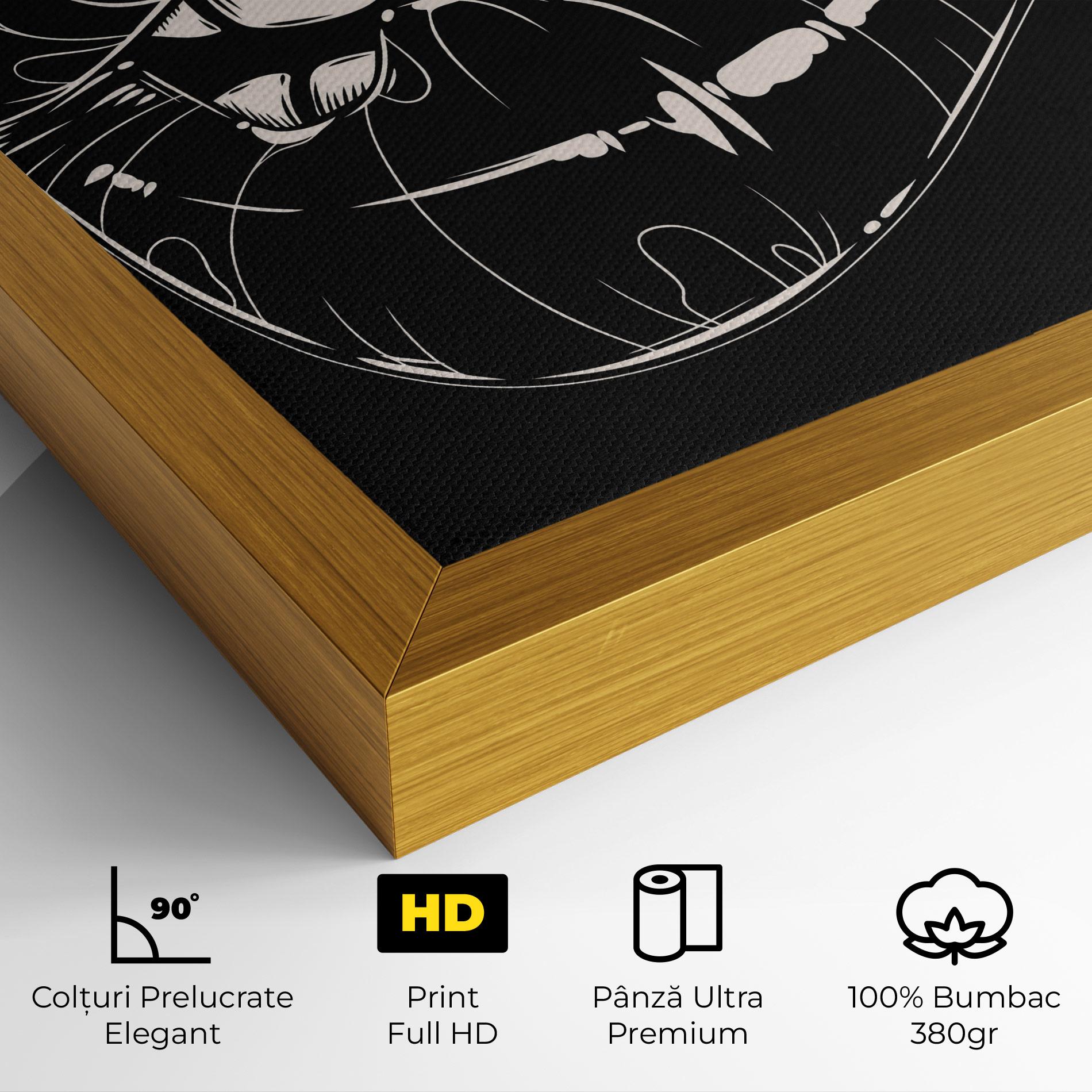 Tablou Canvas Juicy Lips On Black mockup 4