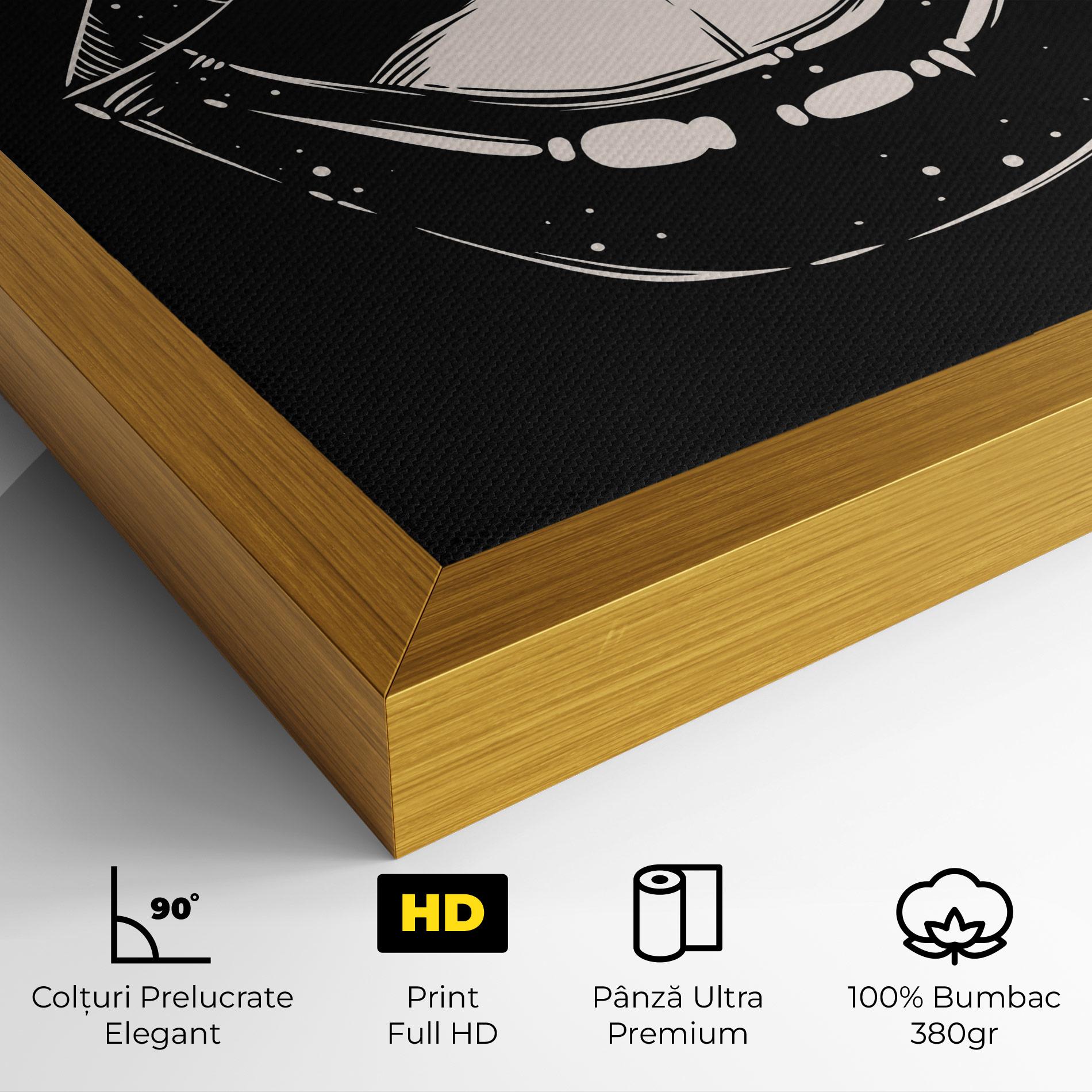 Tablou Canvas Lips On Black mockup 4