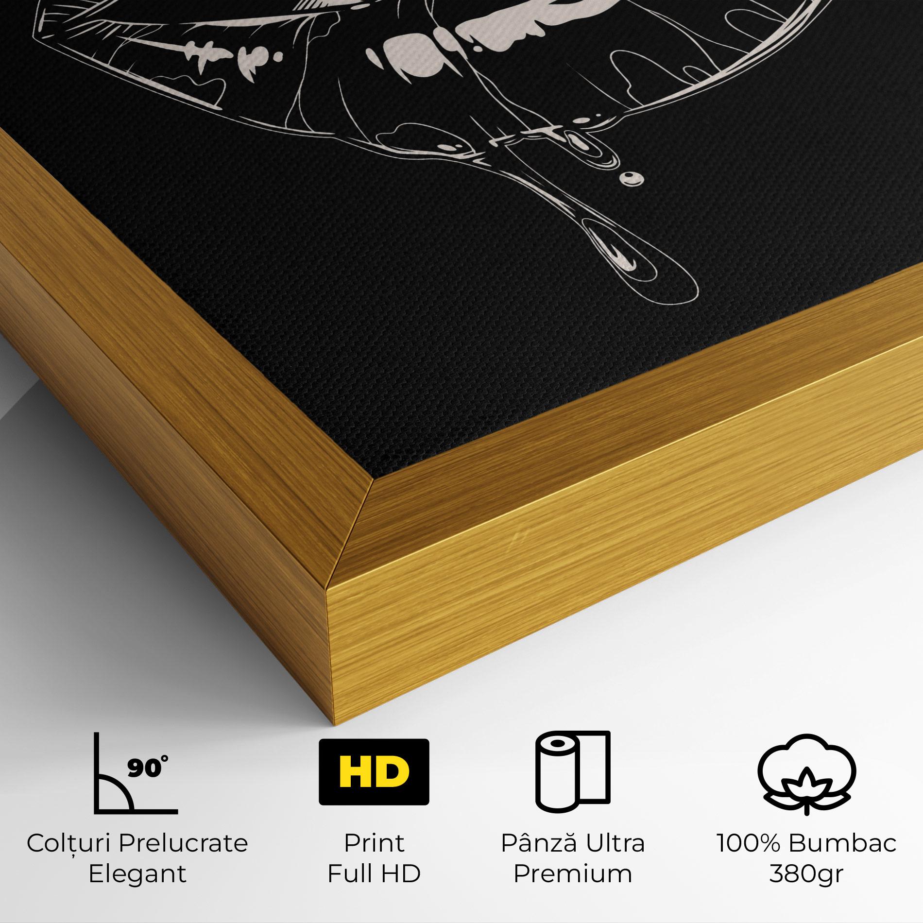 Tablou Canvas Open Lips On Black mockup 4