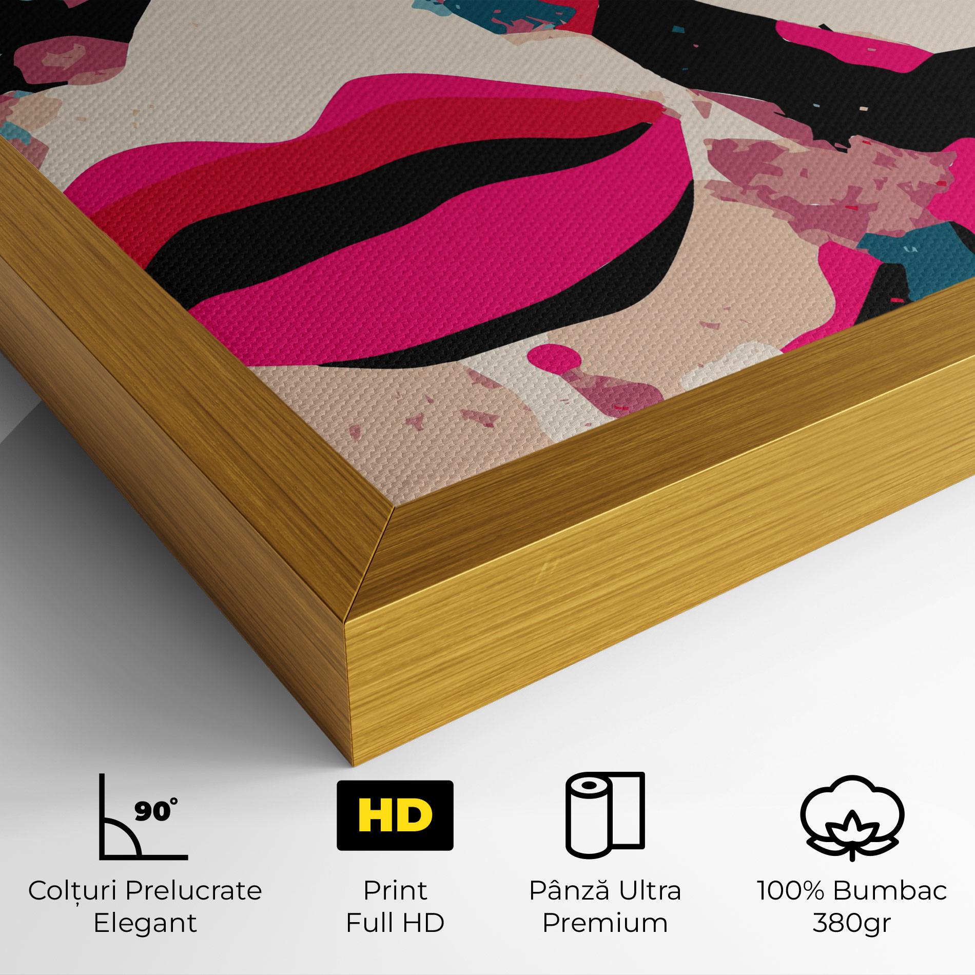 Tablou Canvas Pink Lips mockup 4