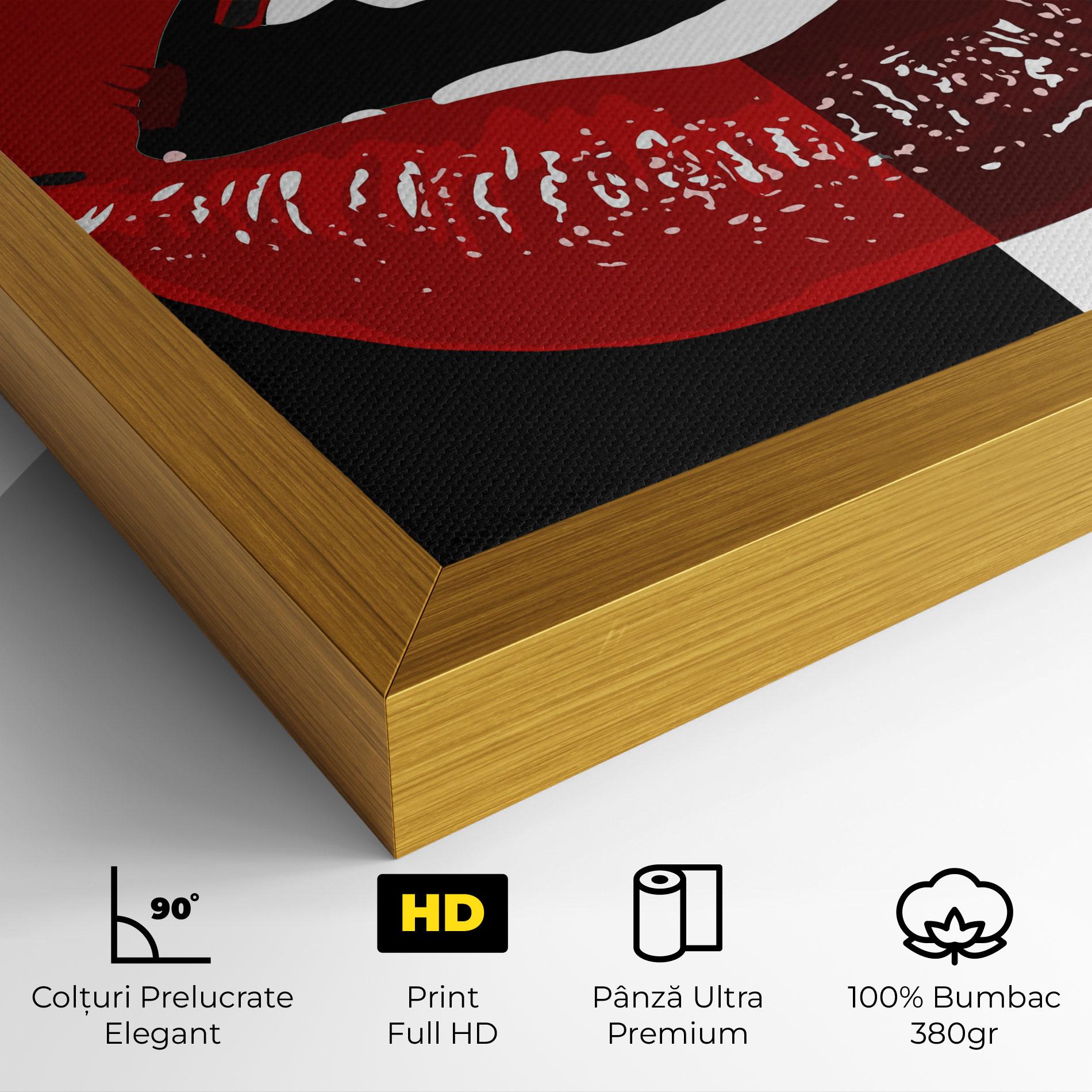 Tablou Canvas Red Shade Lips mockup 4