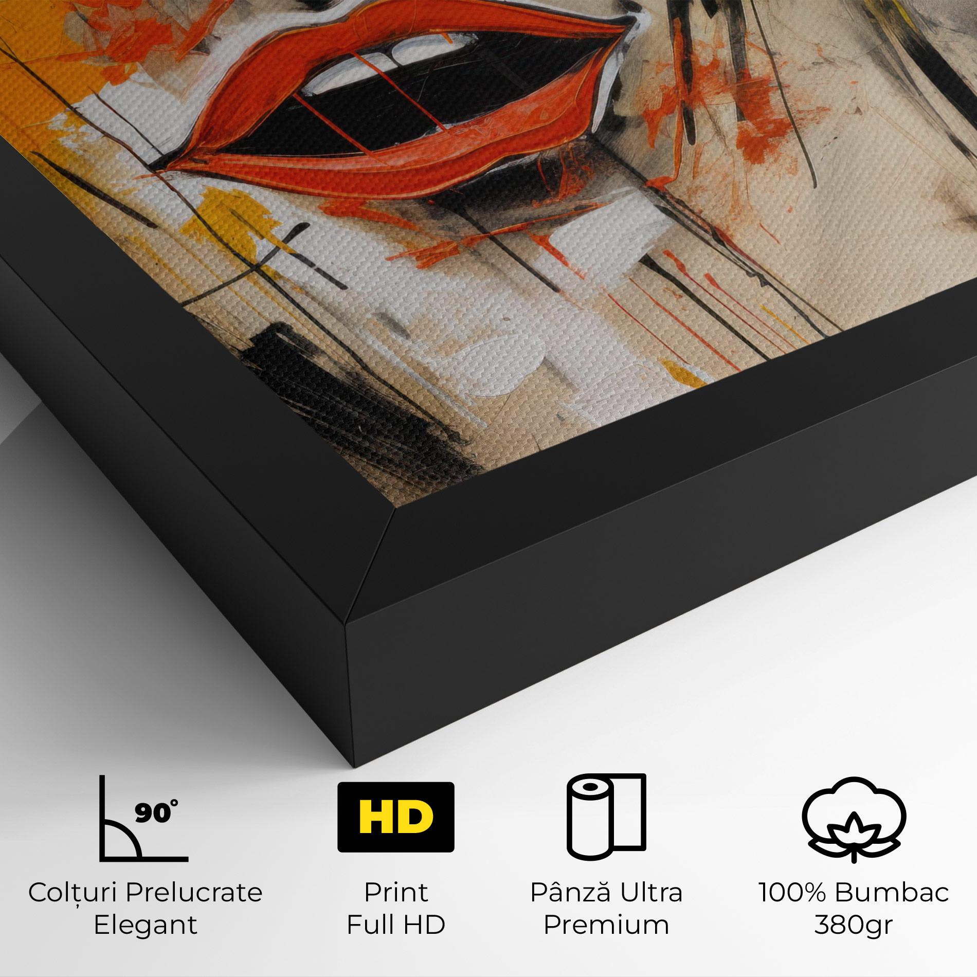Tablou Canvas Abstract Woman Lips mockup 4