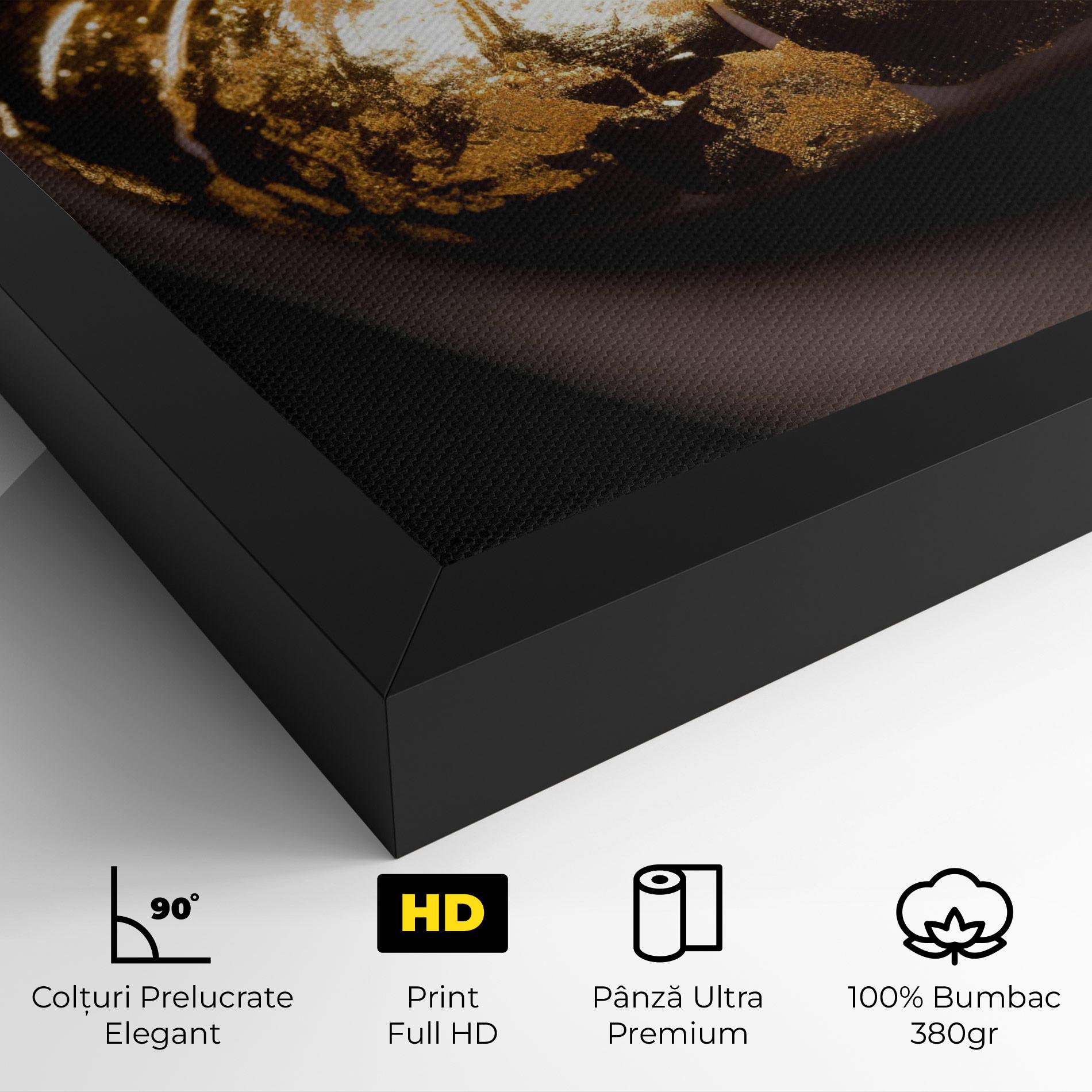 Tablou Canvas Big Gold Lips mockup 4