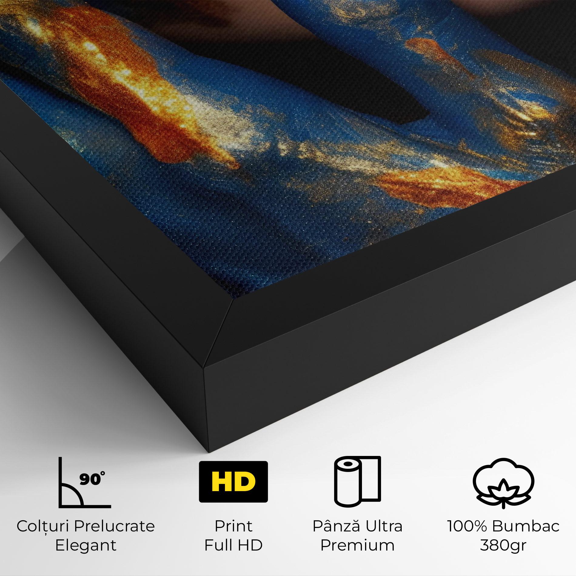 Tablou Canvas Blue Hand Lips mockup 4