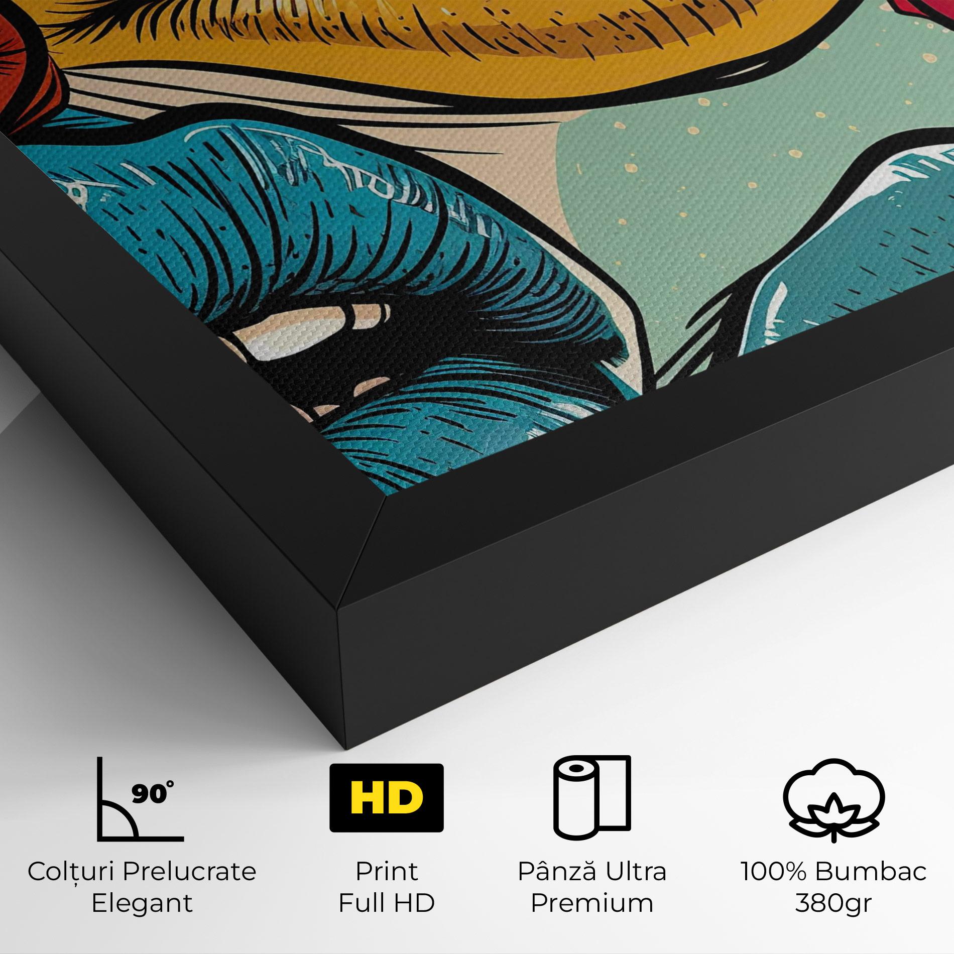 Tablou Canvas Comic Book Color Lips mockup 4