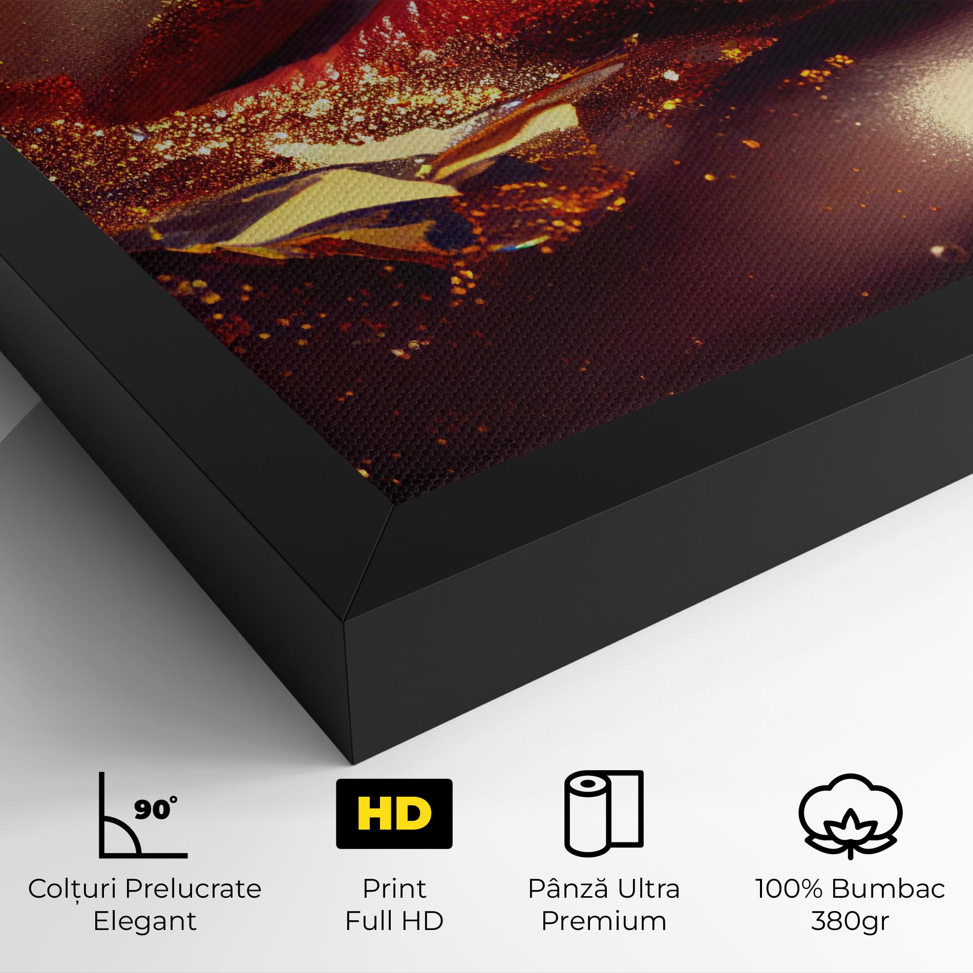 Tablou Canvas Gold Glitter Lips mockup 4