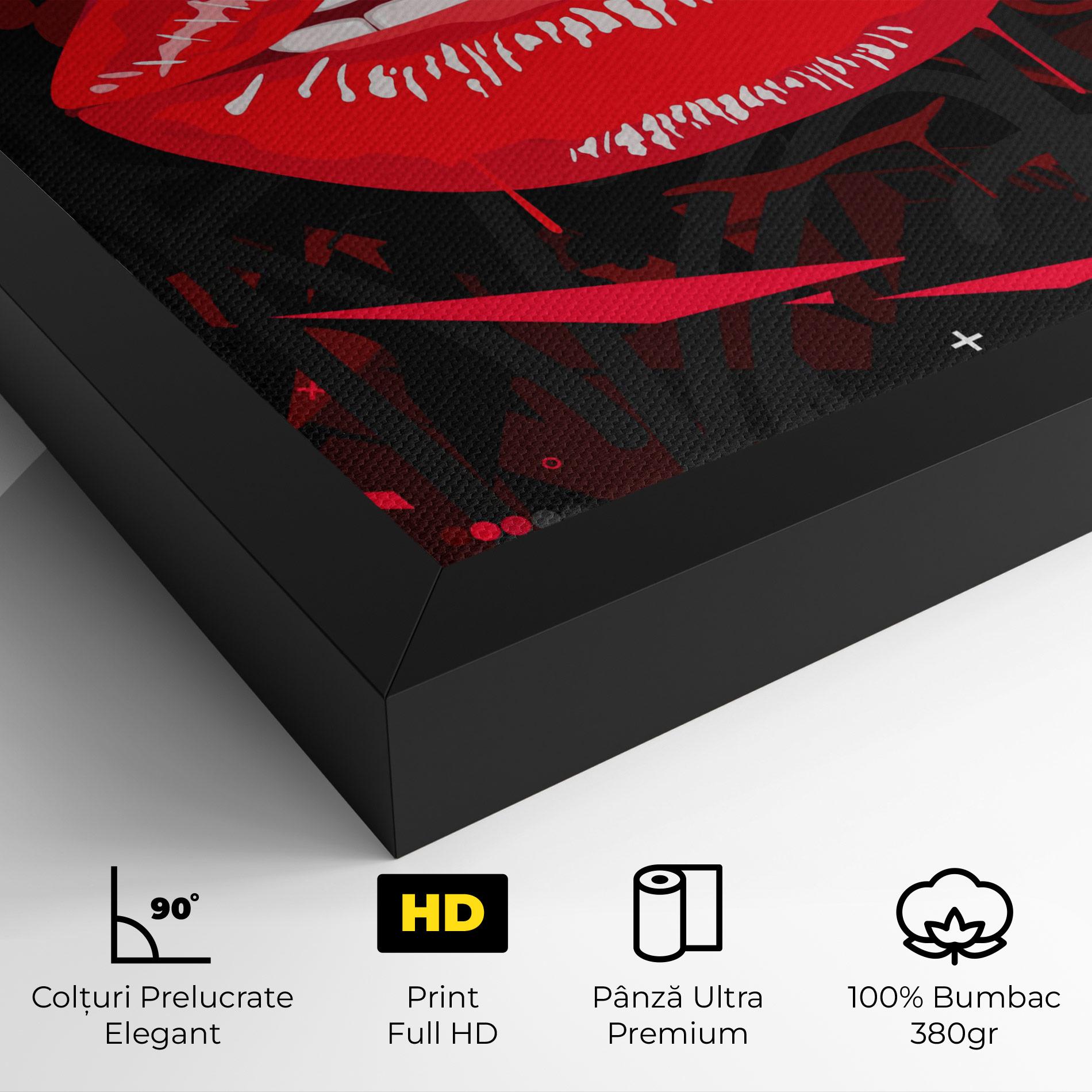 Tablou Canvas Graff Lips mockup 4