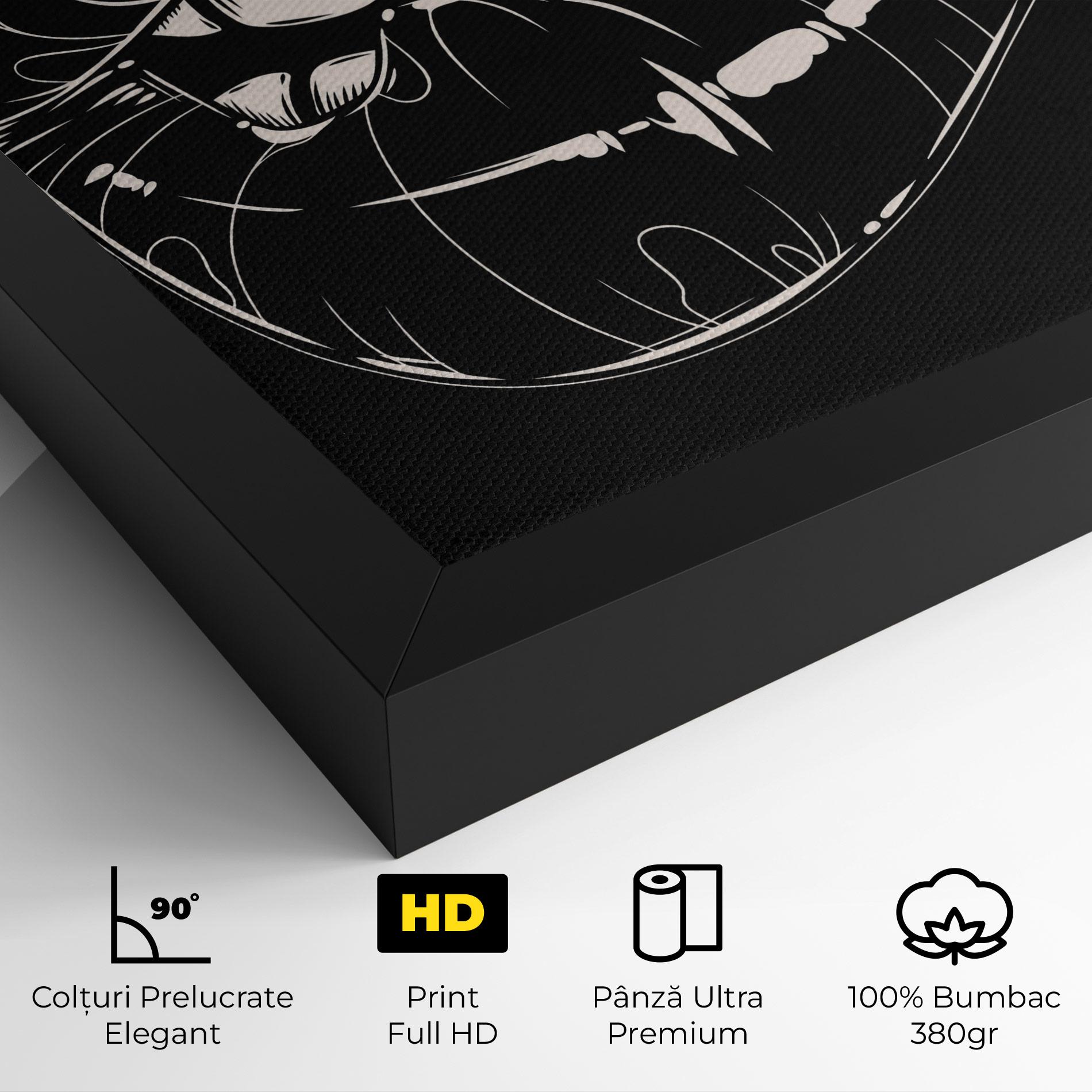 Tablou Canvas Juicy Lips On Black mockup 4