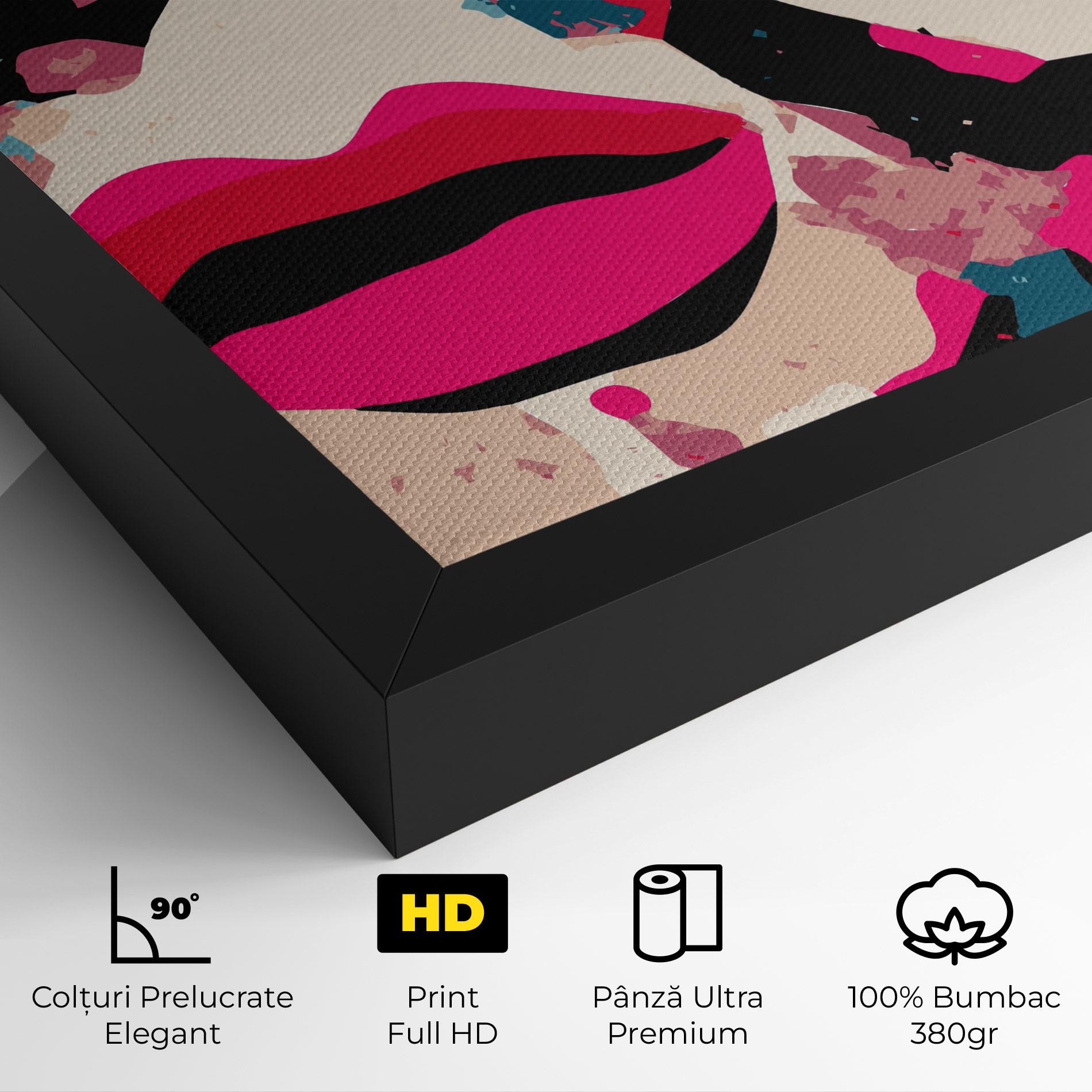 Tablou Canvas Pink Lips mockup 4