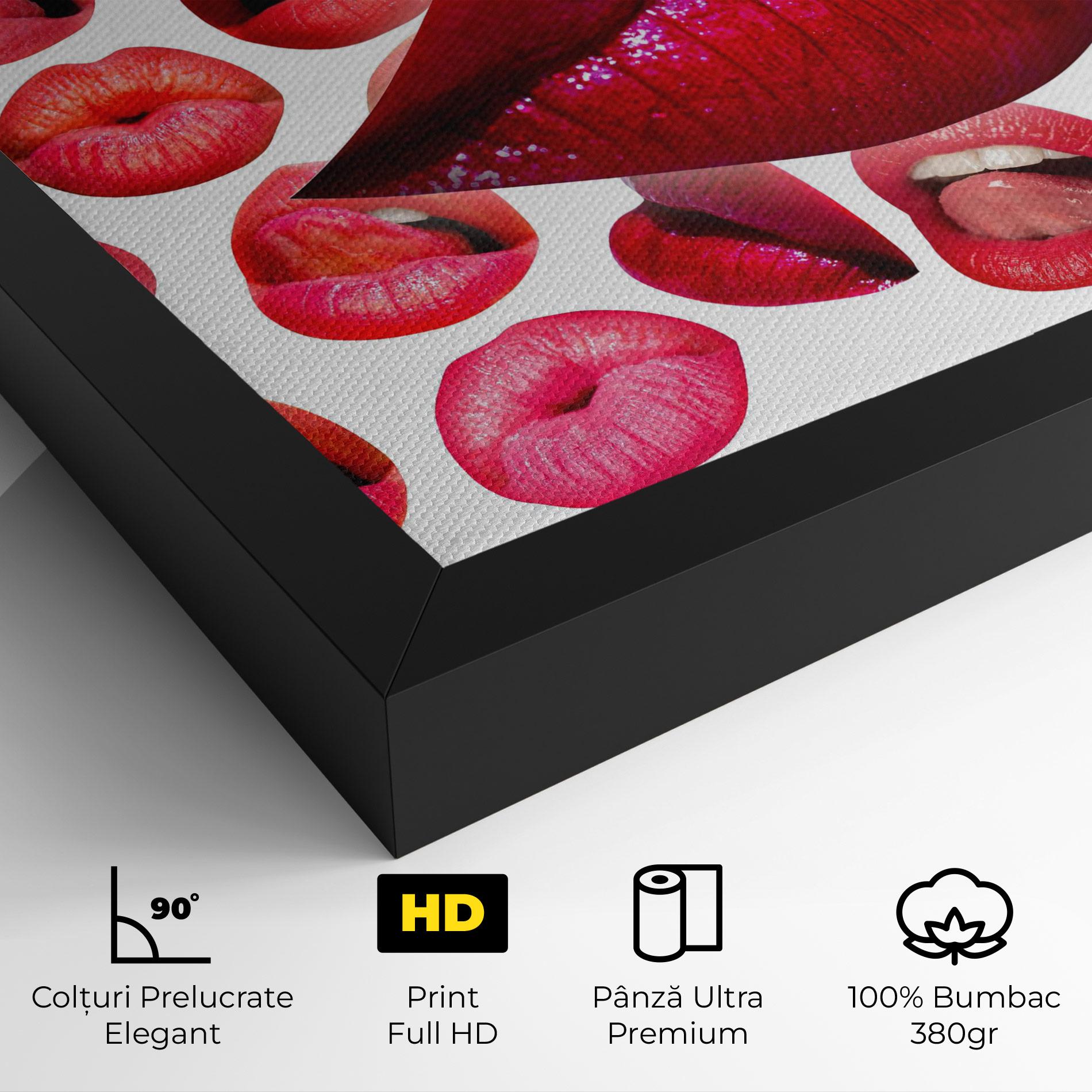 Tablou Canvas Red Lip Female mockup 4