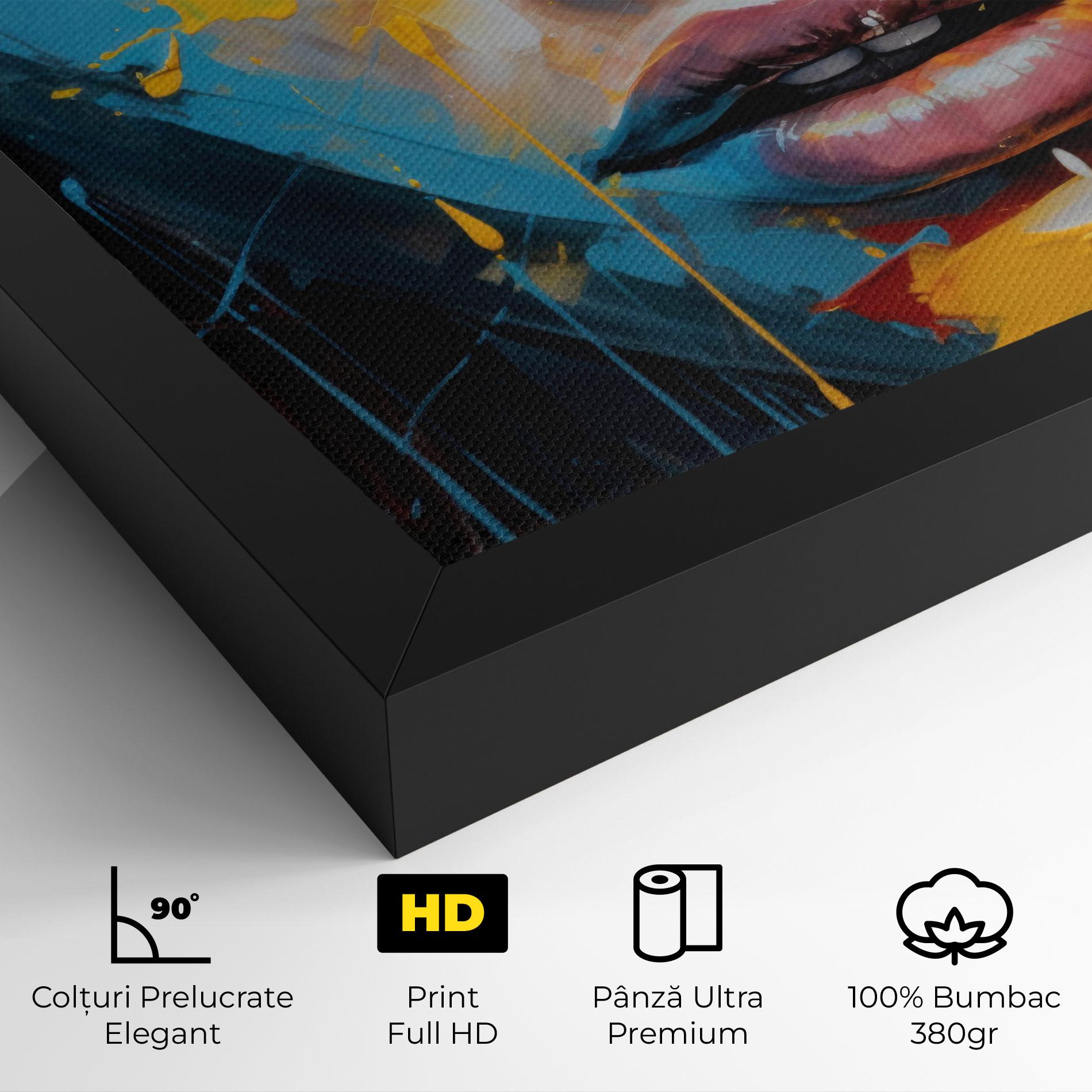 Tablou Canvas Woman Abstract Lips mockup 4