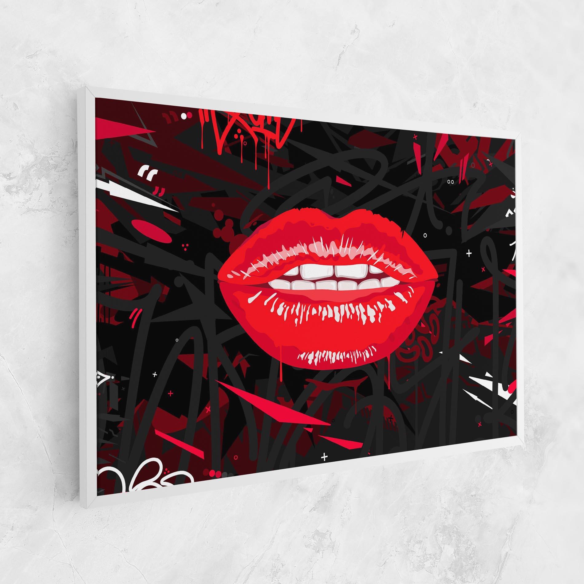 Tablou Canvas Graff Lips mockup 1