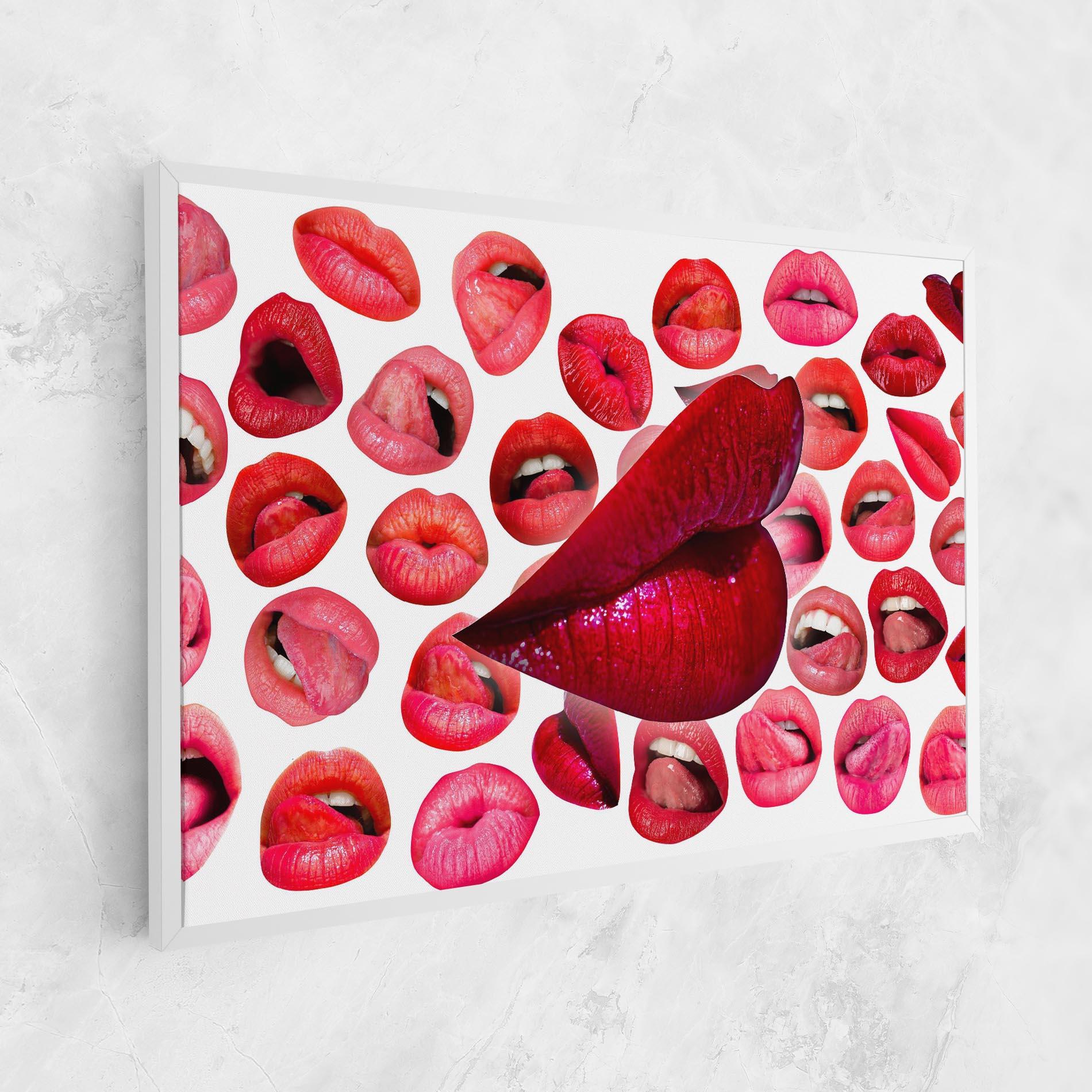 Tablou Canvas Red Lip Female mockup 1