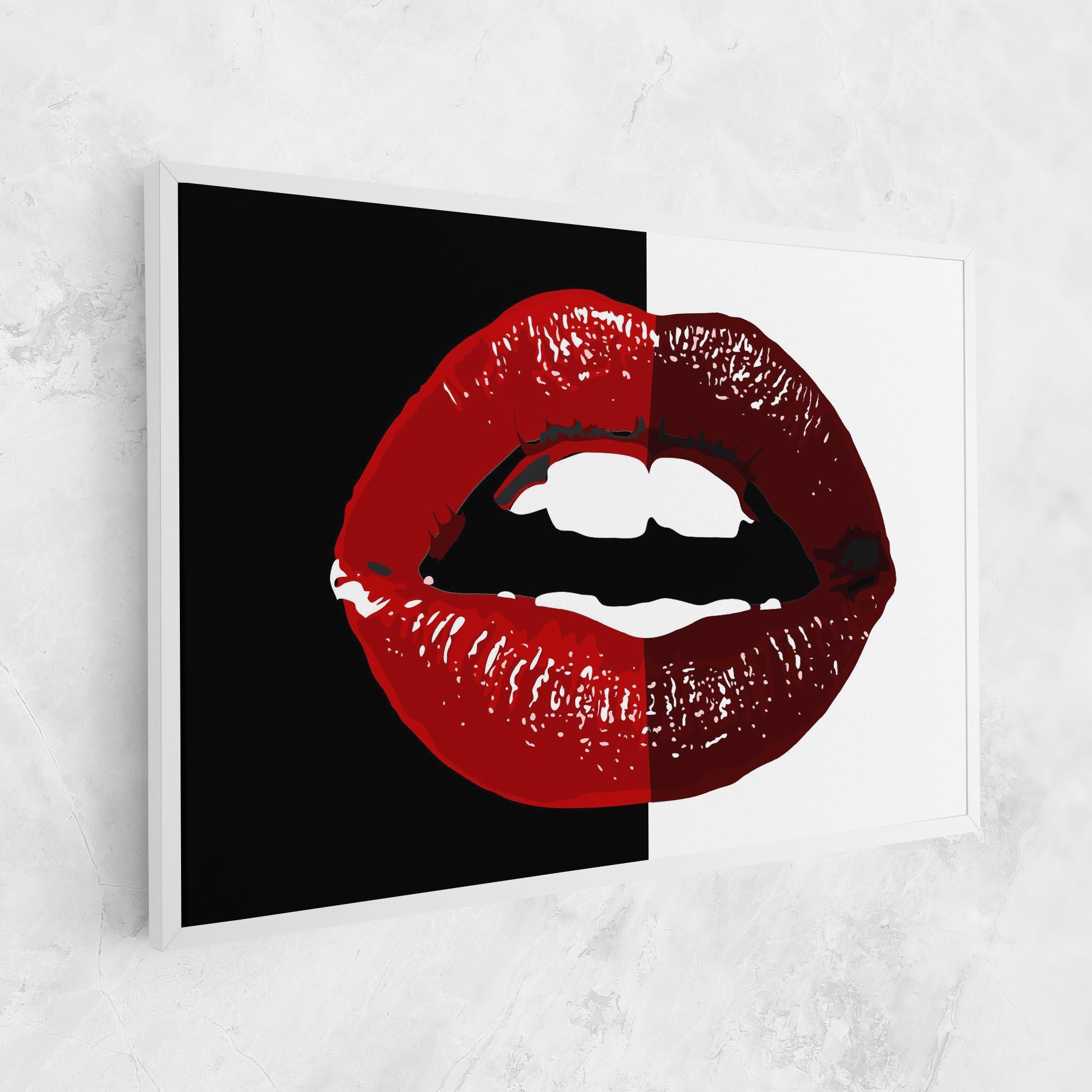Tablou Canvas Red Shade Lips mockup 1