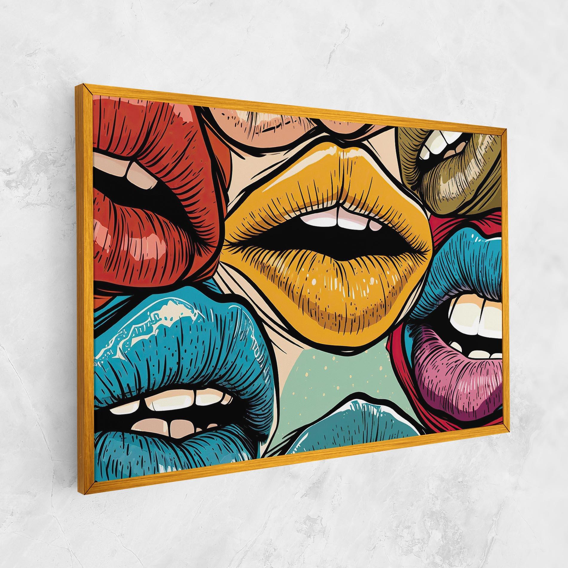 Tablou Canvas Comic Book Color Lips mockup 1