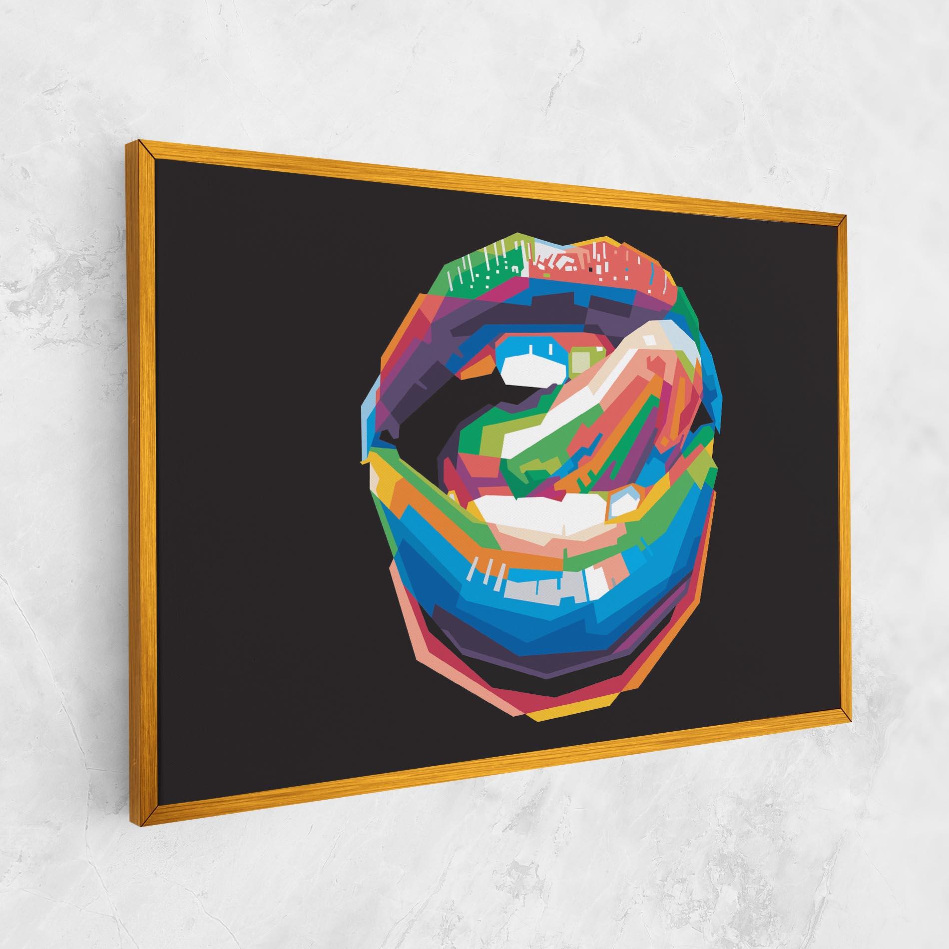 Tablou Canvas Lips Toungue mockup 1