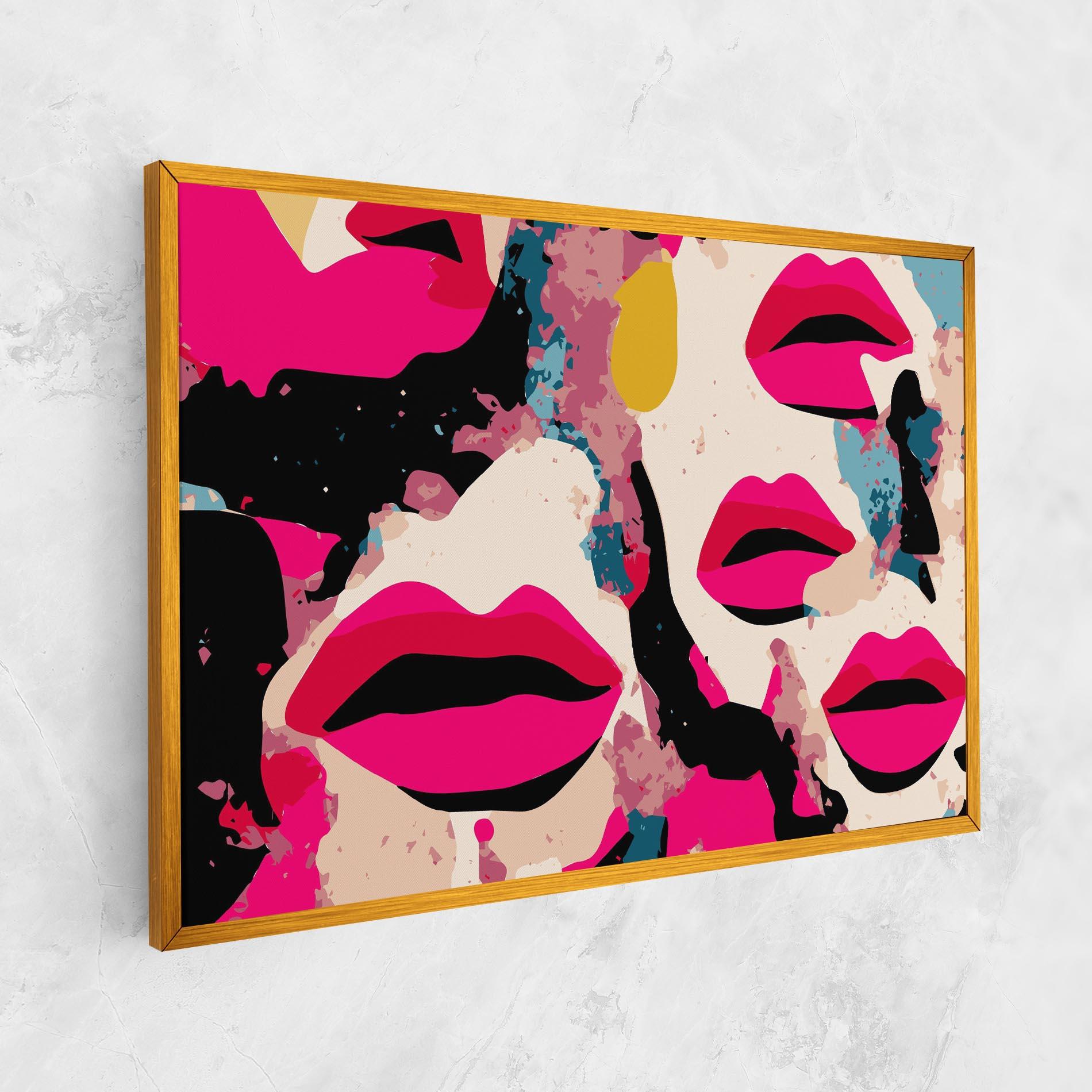 Tablou Canvas Pink Lips mockup 1