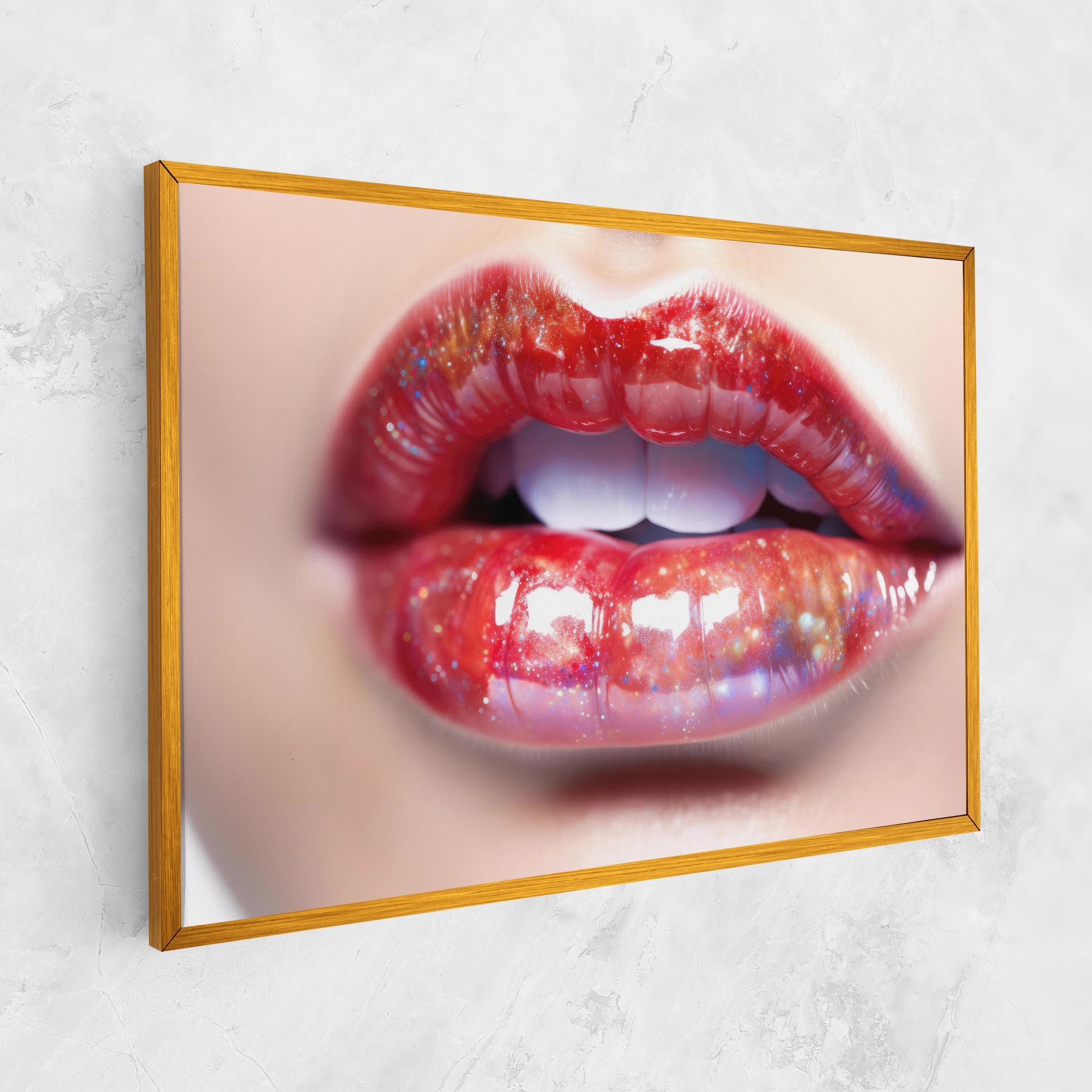 Tablou Canvas Red Pretty Lips mockup 1
